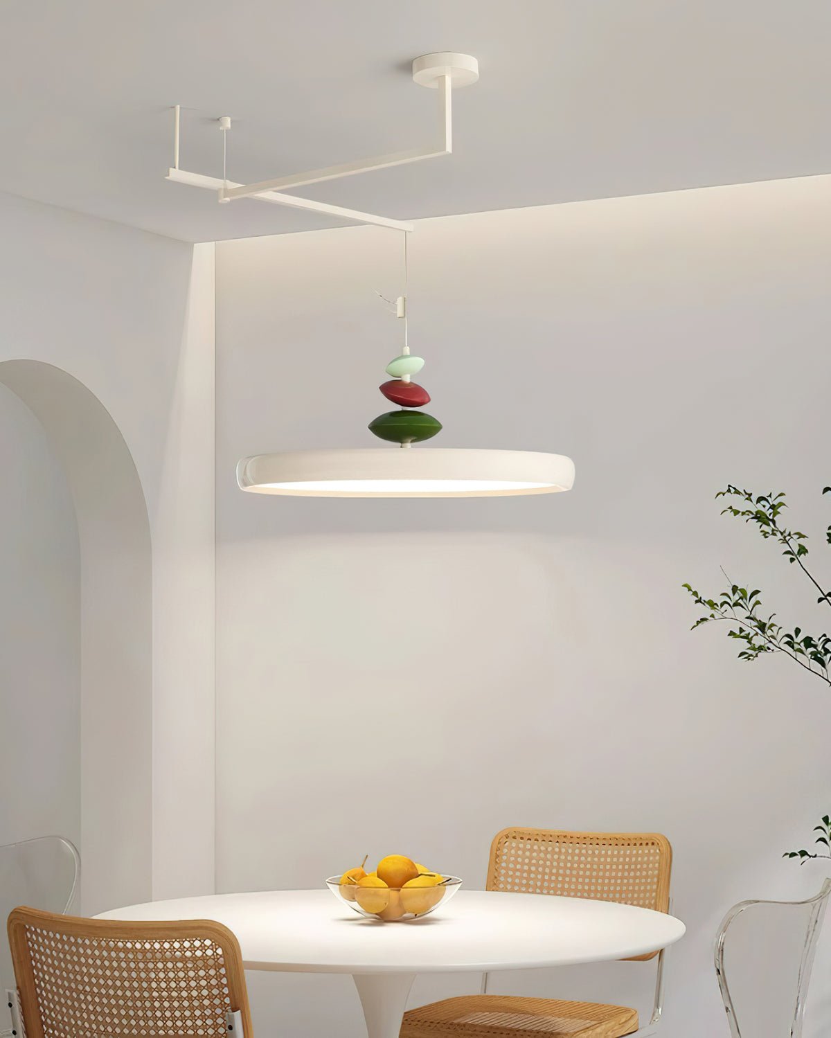 Swing Arm Stone Pendant Light - Letslighting