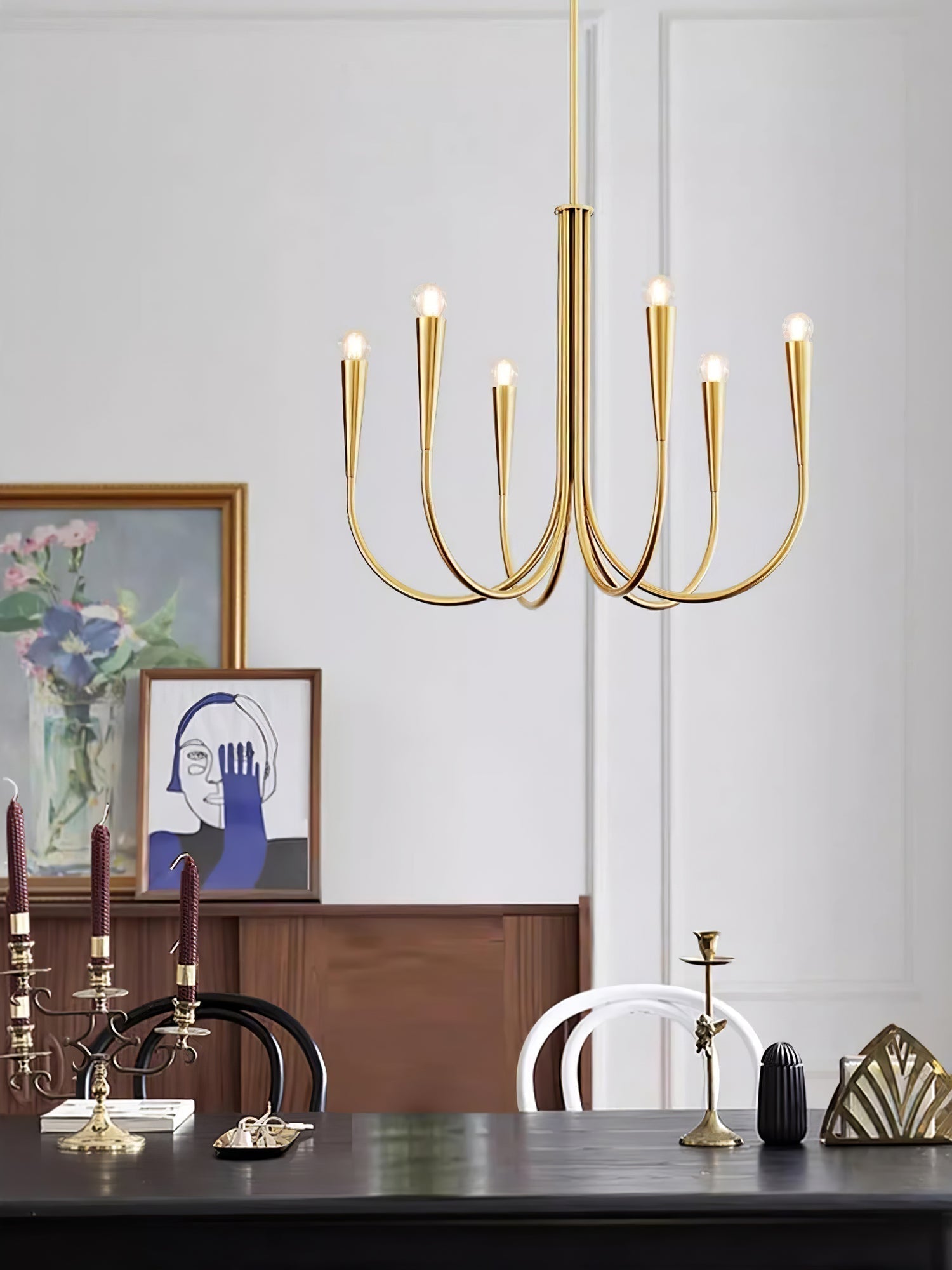 Swoop Arm Chandelier - Letslighting