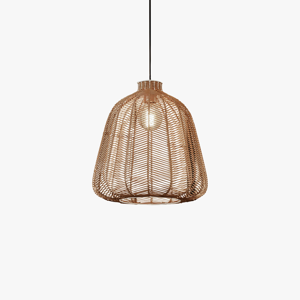 Muto Minimalista LED Lámpara Colgante Ratán Salón Dormitorio Barra
