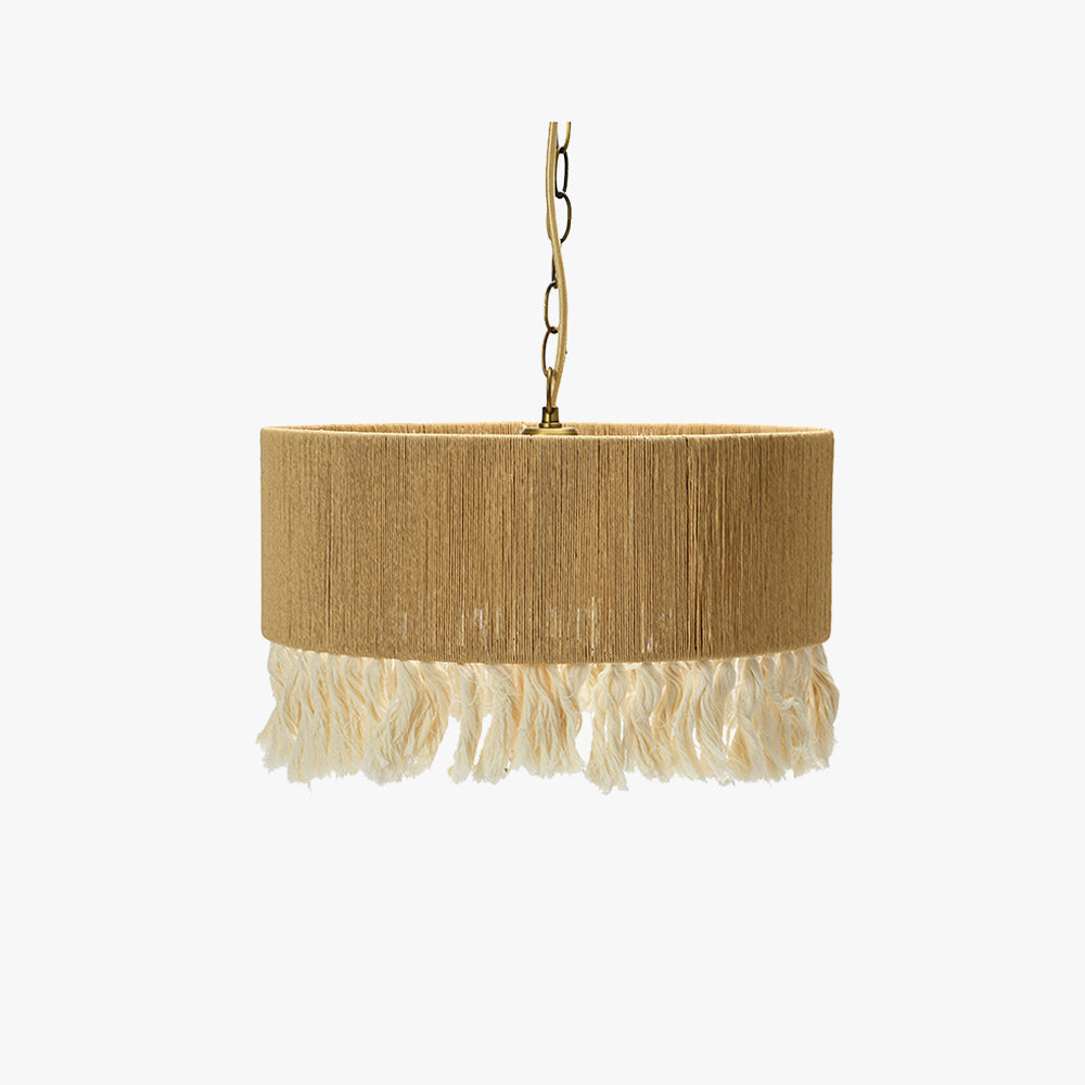 Ritta Creativa Rope Shaded Fringe Metal Lámpara Colgante