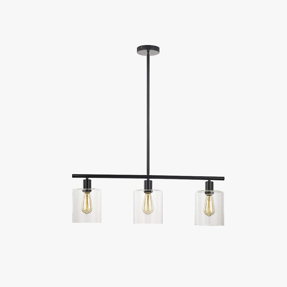 Arisha Industrial Minimalista LED Lámparas de araña Negro Metal Cocina
