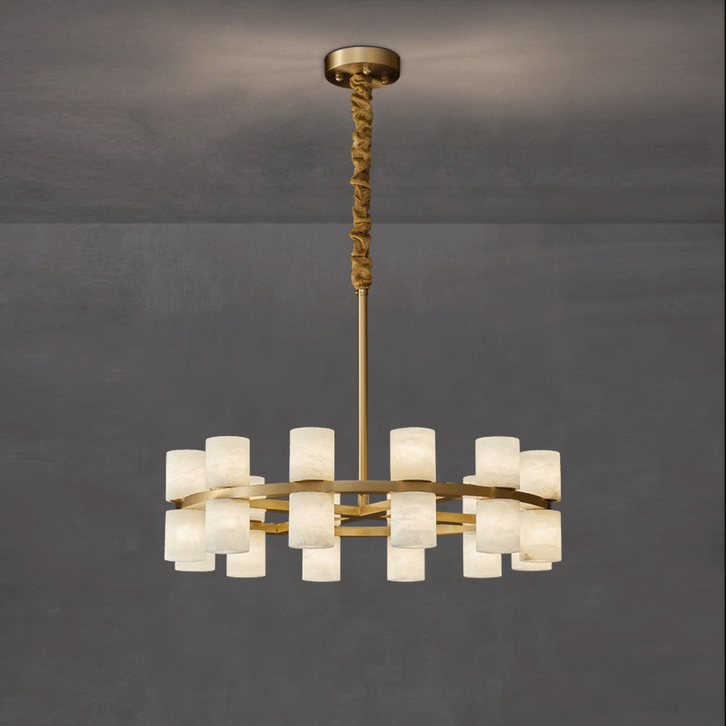 Etalir Postmodern Luxury Alabaster Chandelier - Lamp Copper