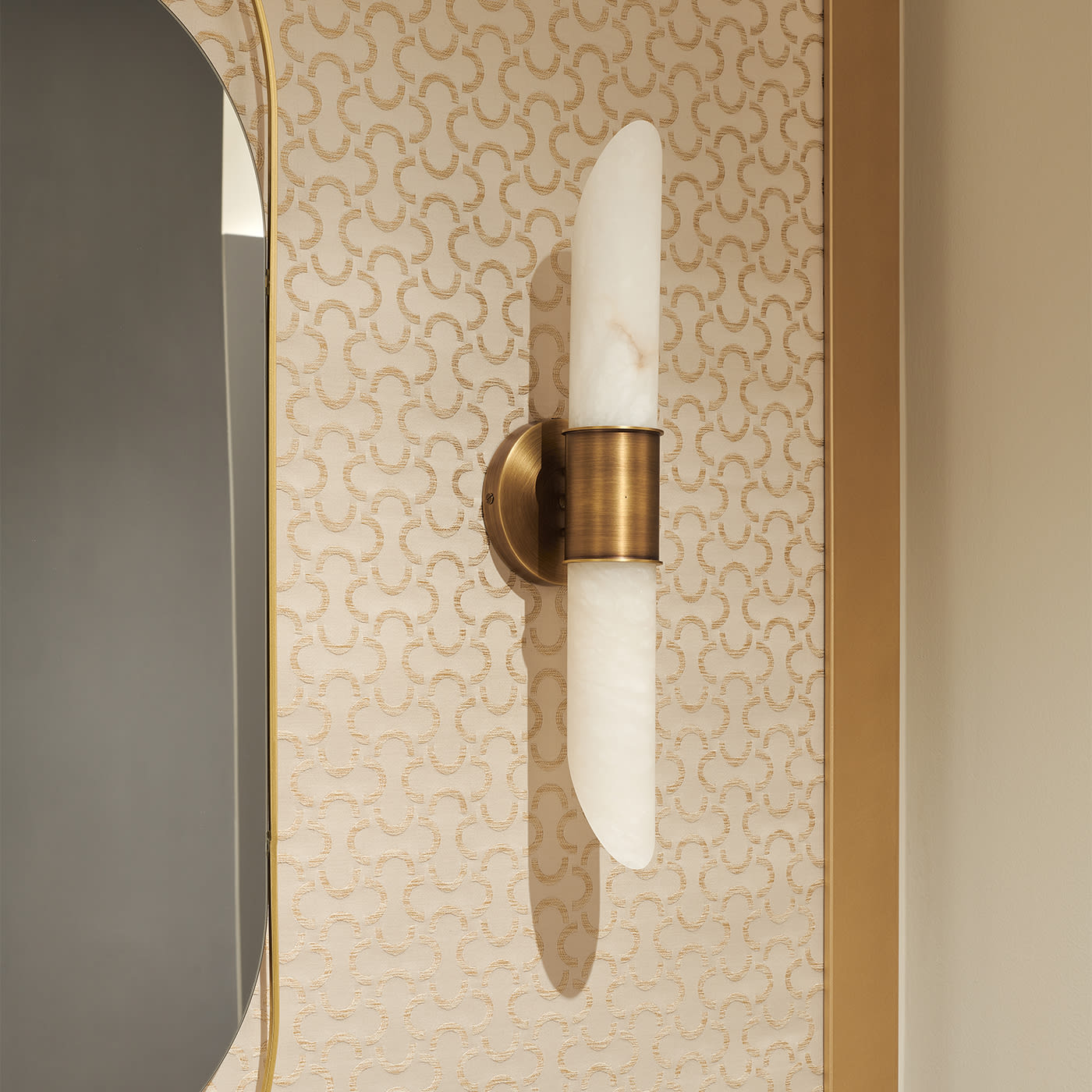 Elsolor Modern Minimalist Alabaster Wall Lamp - Lamp Copper