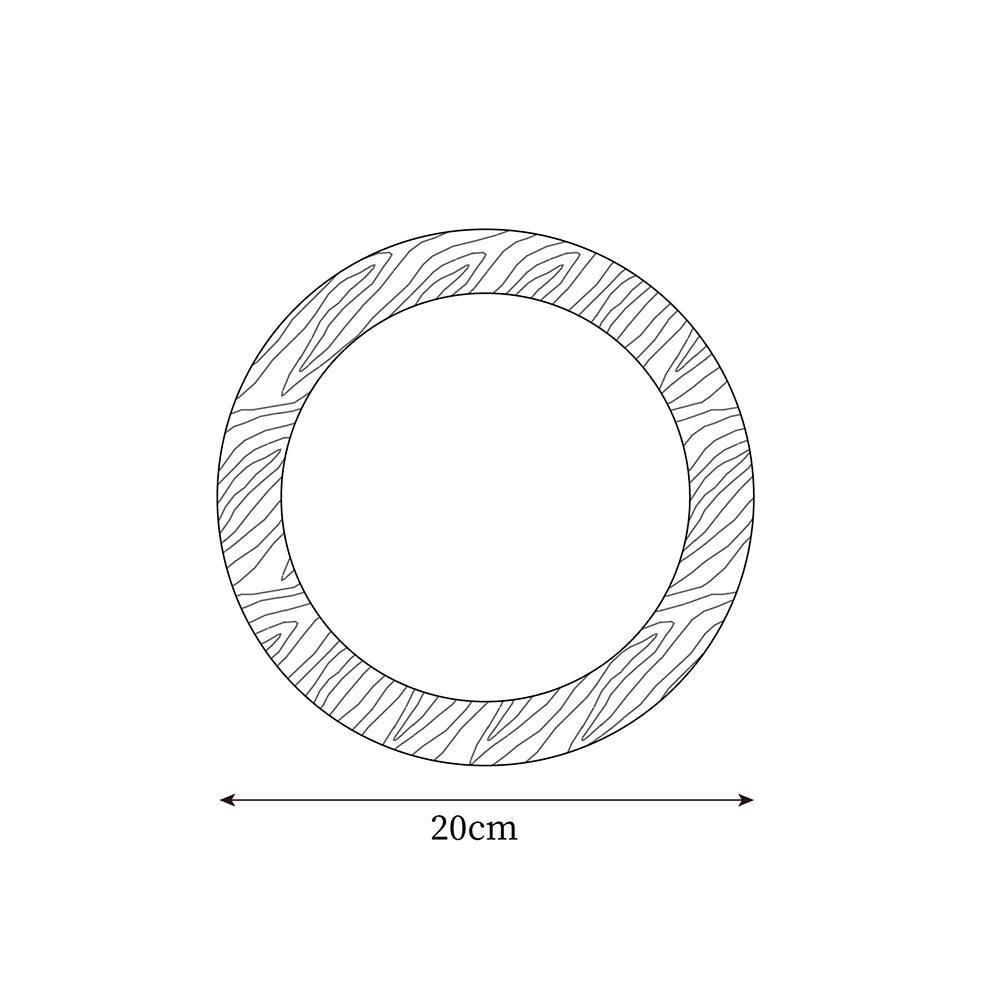 Wall Lamp Metal Body with Wood Rim Minimalist Style - Letslighting