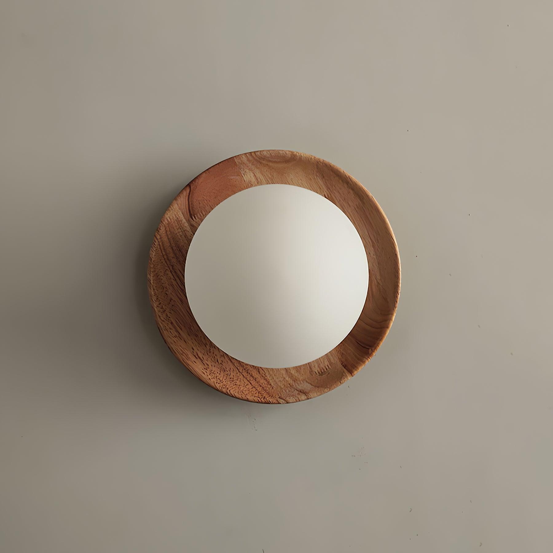 Wall Lamp Metal Body with Wood Rim Minimalist Style - Letslighting