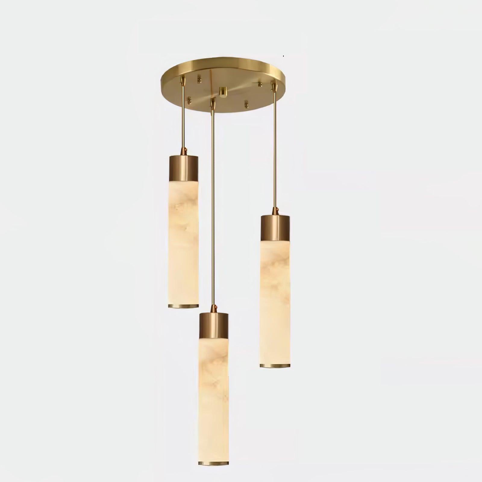 Ulzorila Cylinder Alabaster Pendant Light - Letslighting