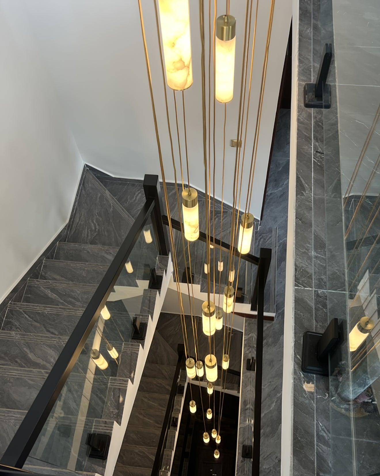 Ulzorila Cylinder Alabaster Pendant Light - Letslighting