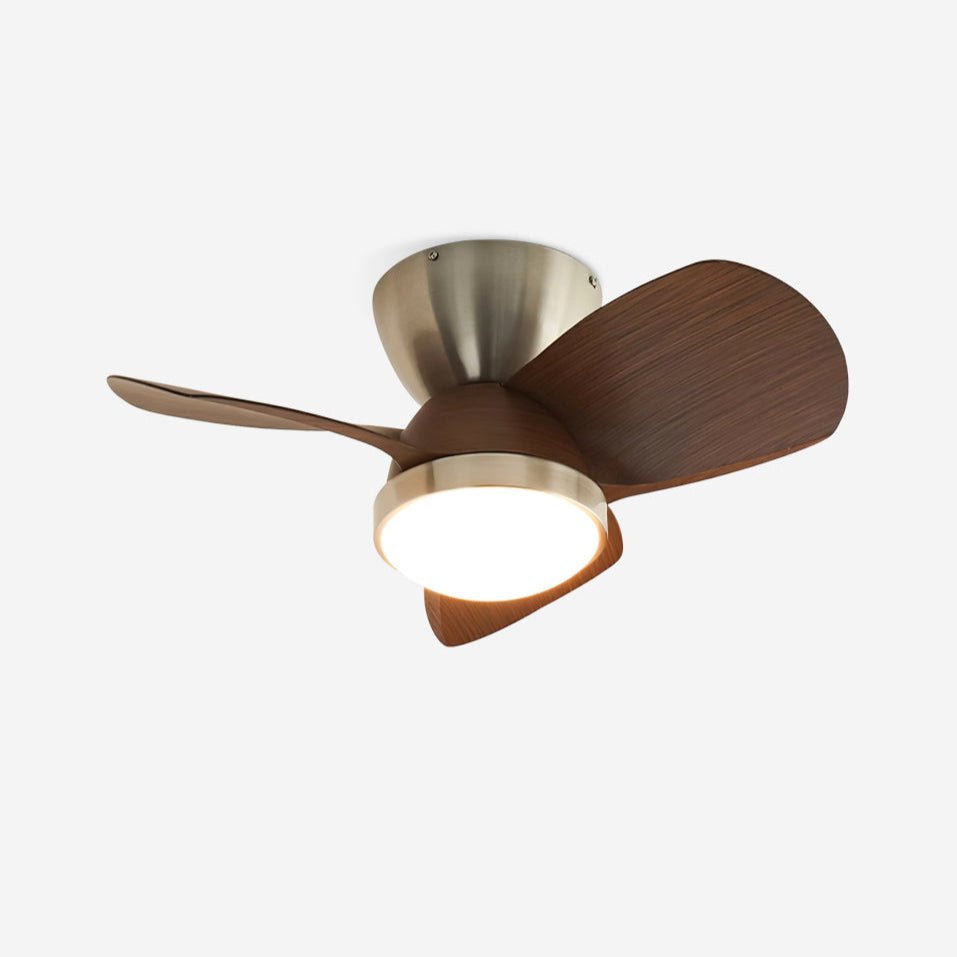 Ventilador de Techo Moderno Ventra con Luz y aspas de madera de nogal