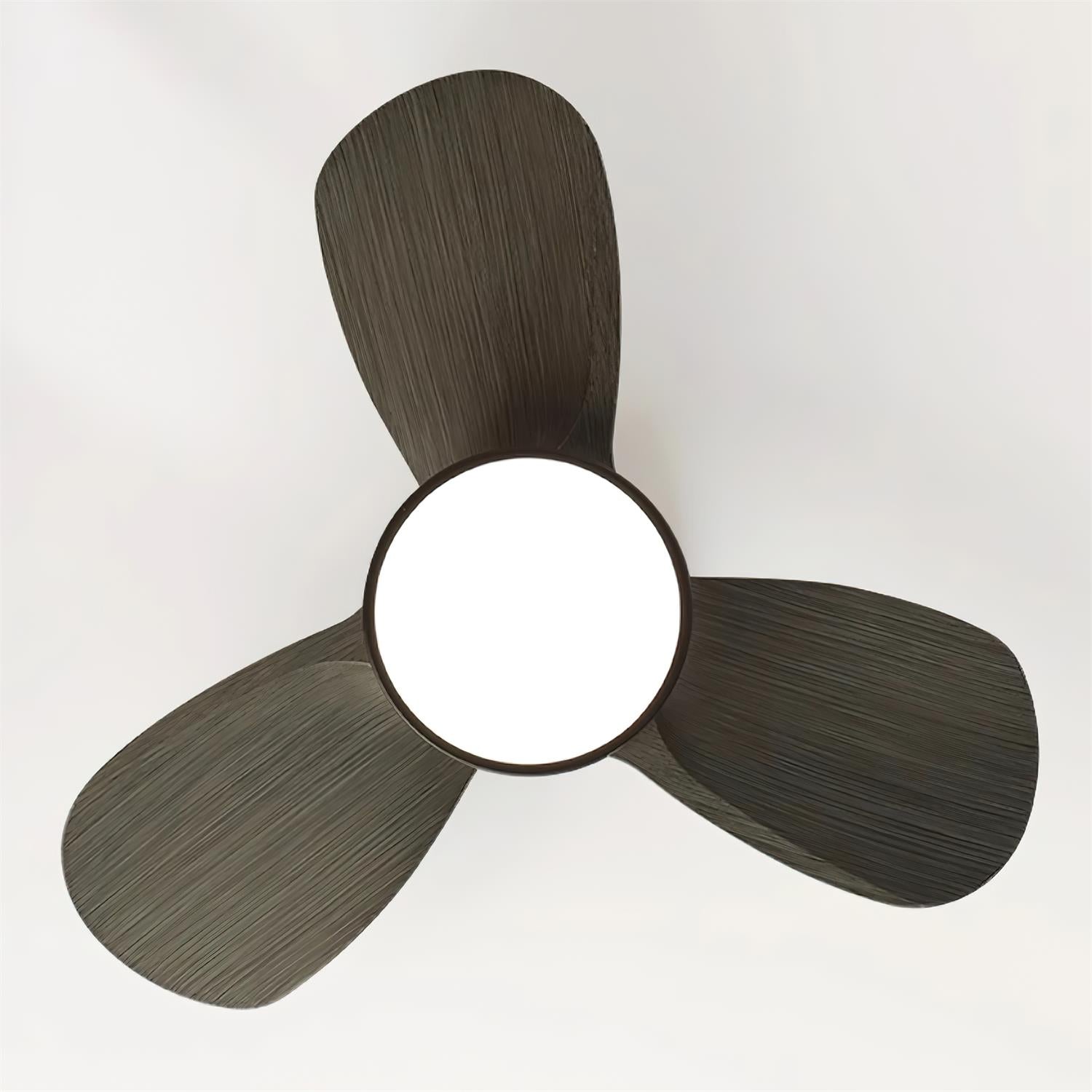 Ventilador de techo Ventra con luz mostrando la pantalla blanca