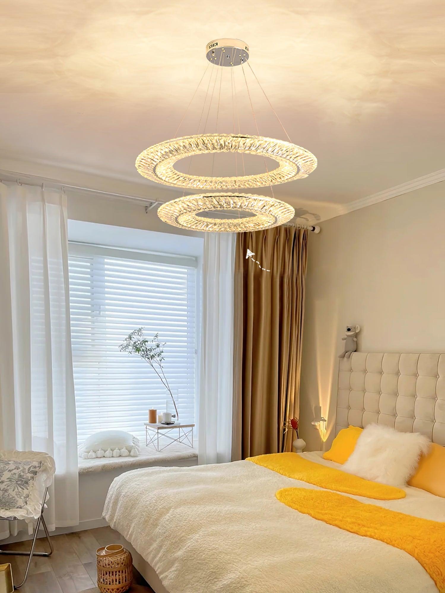Lustra Chandelier Geometric Crystal LED Elegant - Letslighting