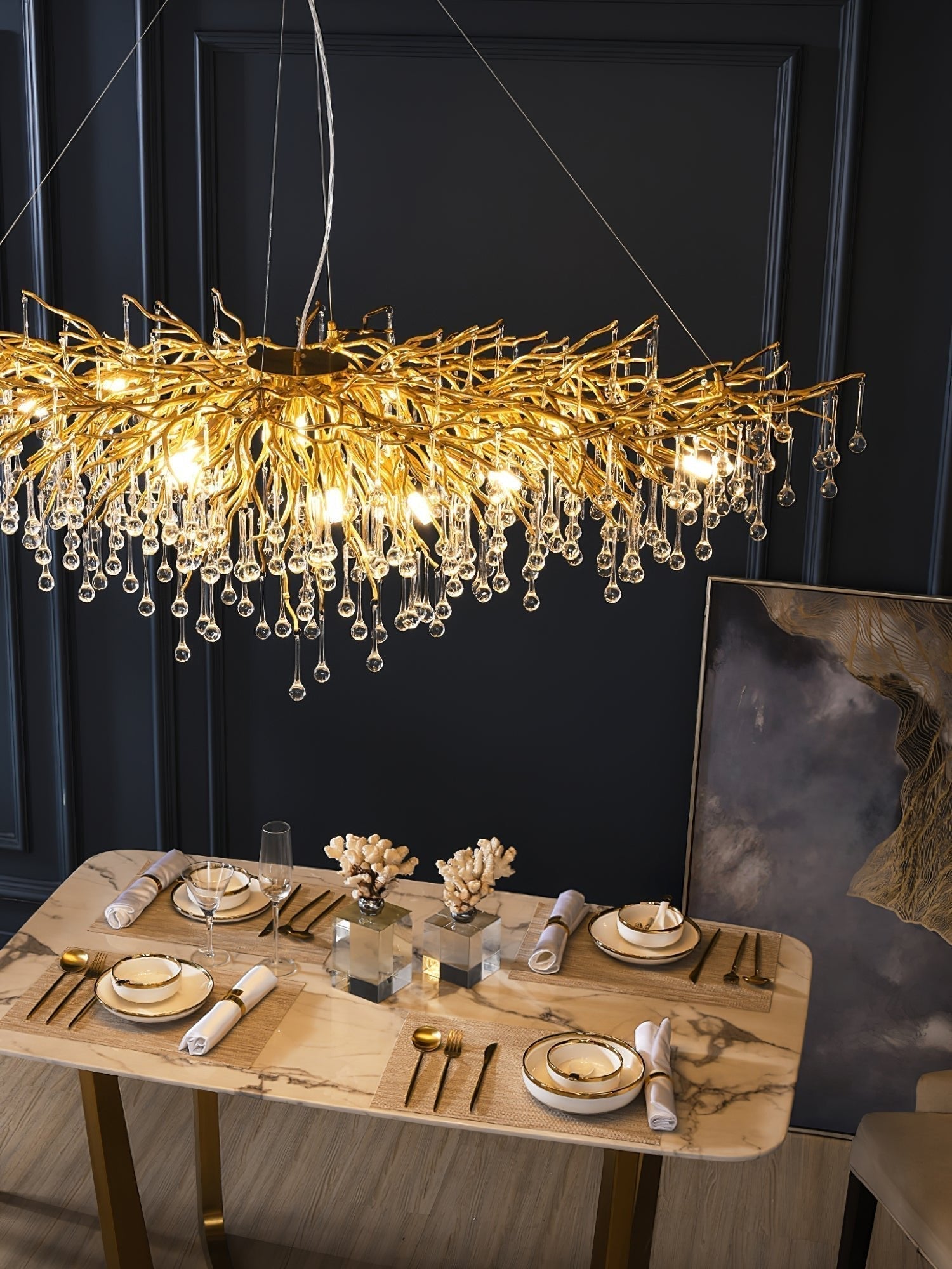 Teardrop Crystal Chandelier - Letslighting