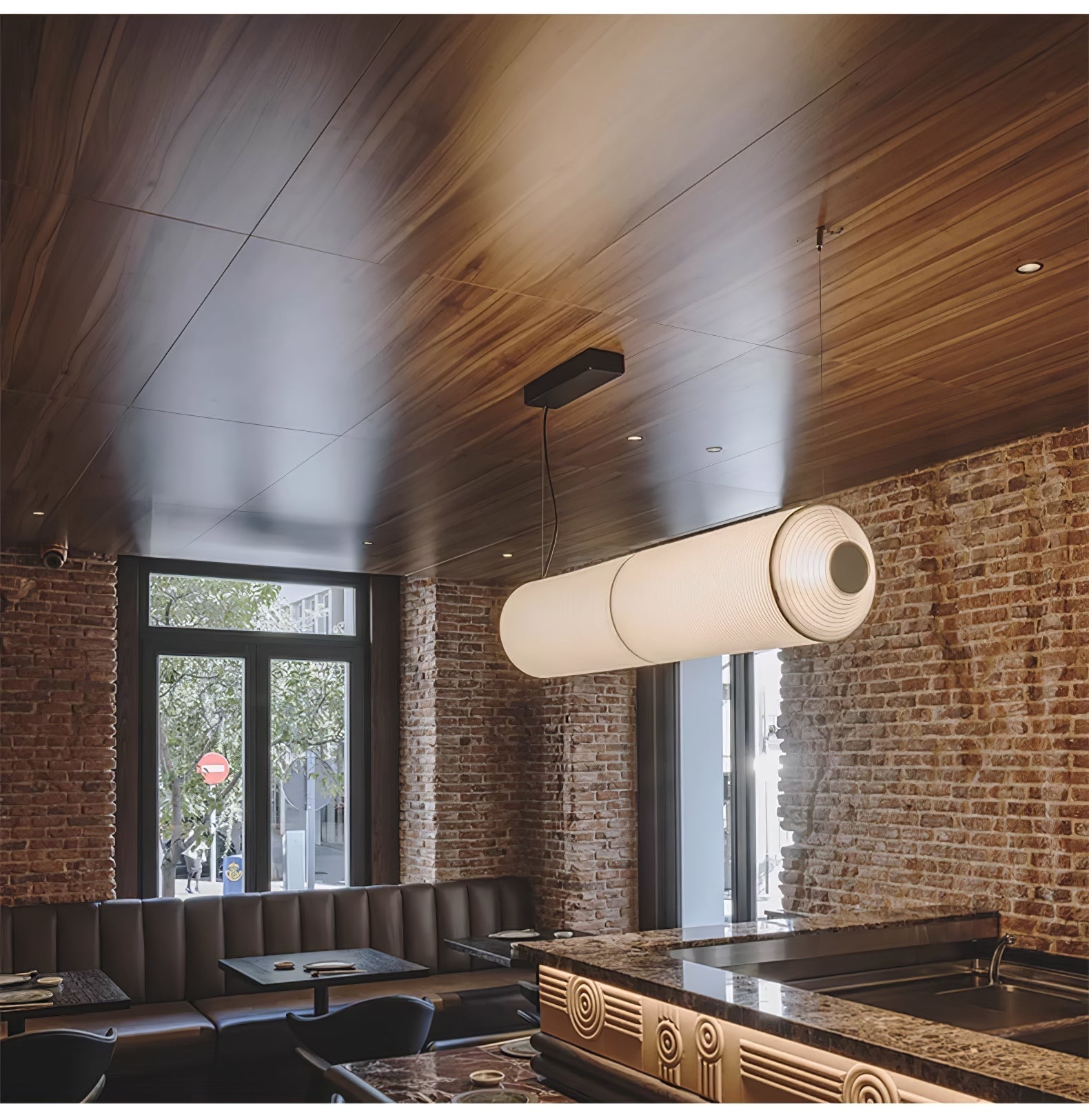 Citheis Modern Minimalist Natural Mulberry Silk Metal Pendant Lamp - Letslighting