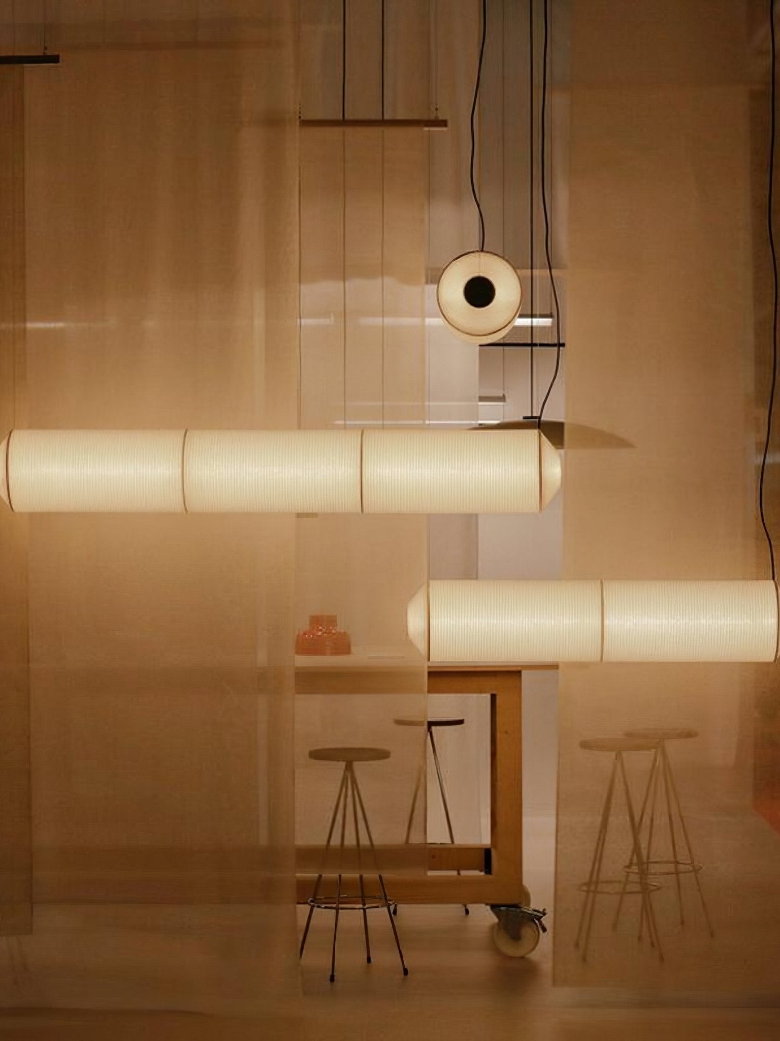 Citheis Modern Minimalist Natural Mulberry Silk Metal Pendant Lamp - Letslighting