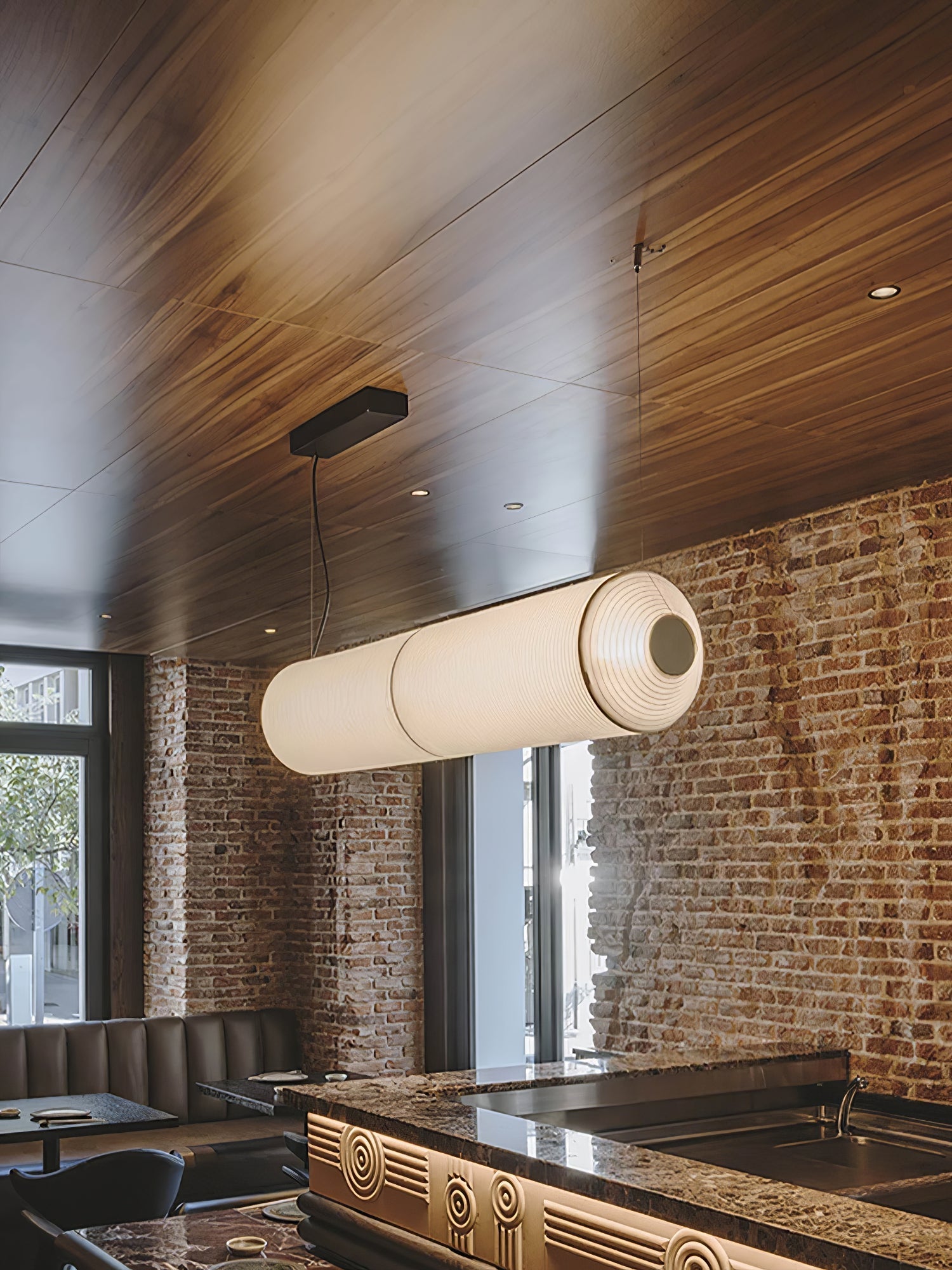 Citheis Modern Minimalist Natural Mulberry Silk Metal Pendant Lamp - Letslighting