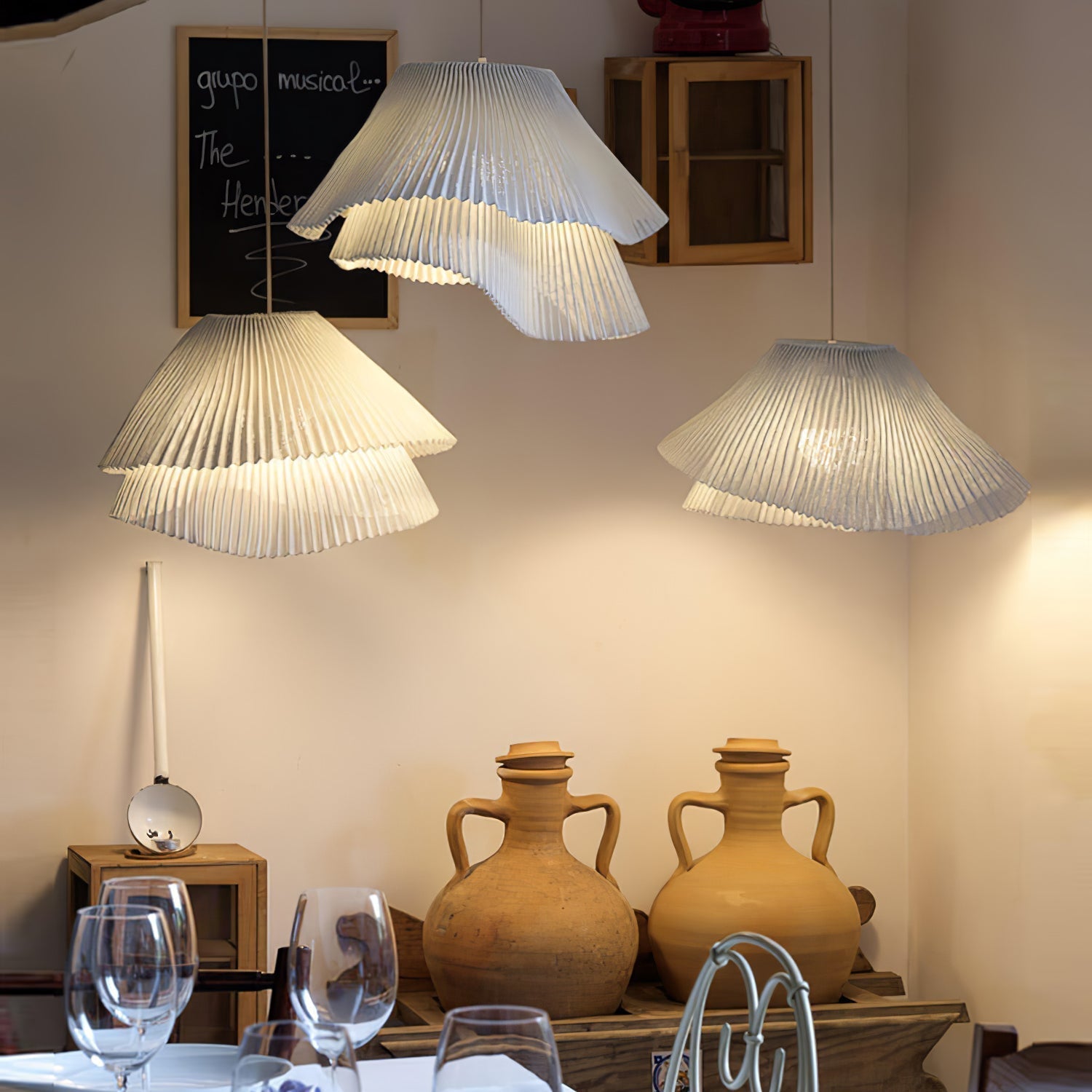 Stainless Steel Pleated Pendant Lamp - Letslighting