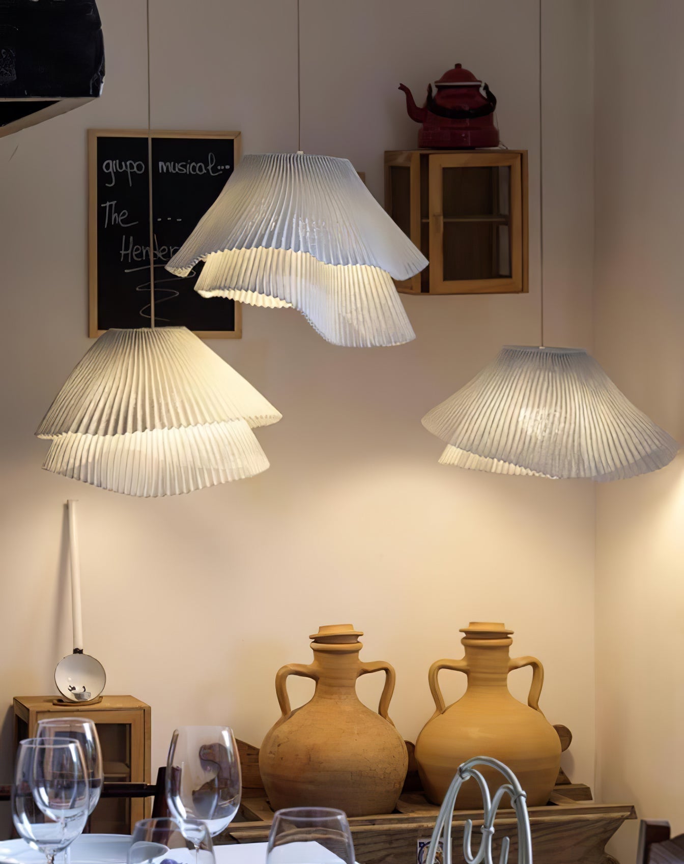 Stainless Steel Pleated Pendant Lamp - Letslighting