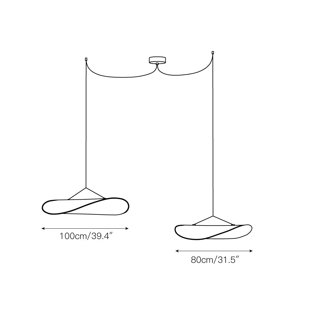 Elsolir Modern Minimalist Paper Pendant Lamp - Lamp Copper