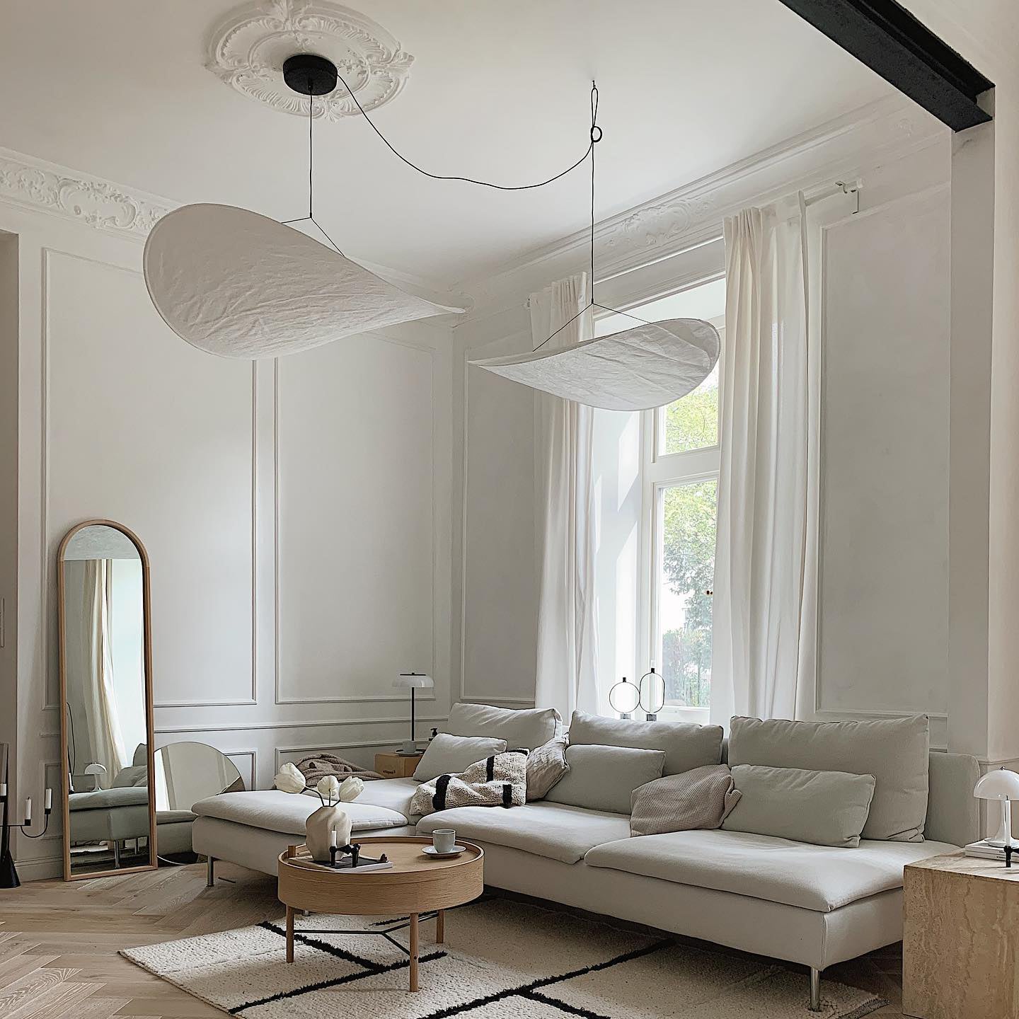 Elsolir Modern Minimalist Paper Pendant Lamp - Lamp Copper