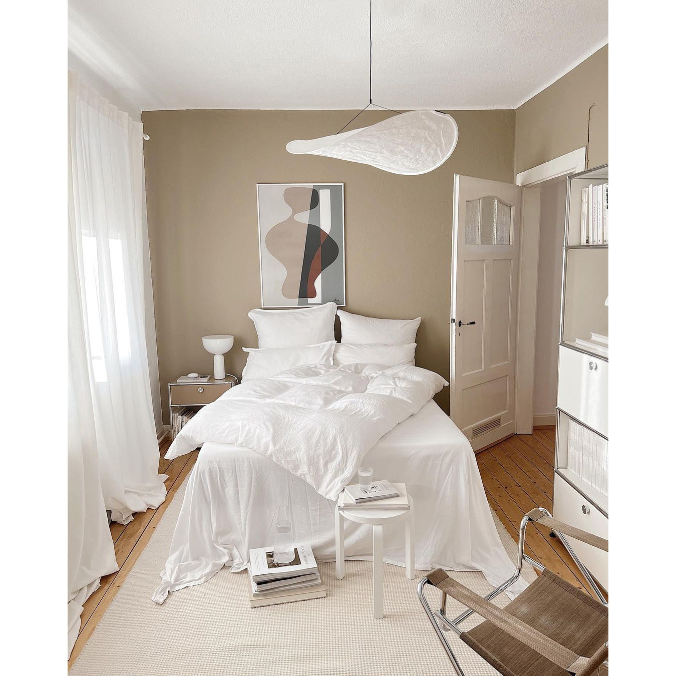 Elsolir Modern Minimalist Paper Pendant Lamp - Lamp Copper