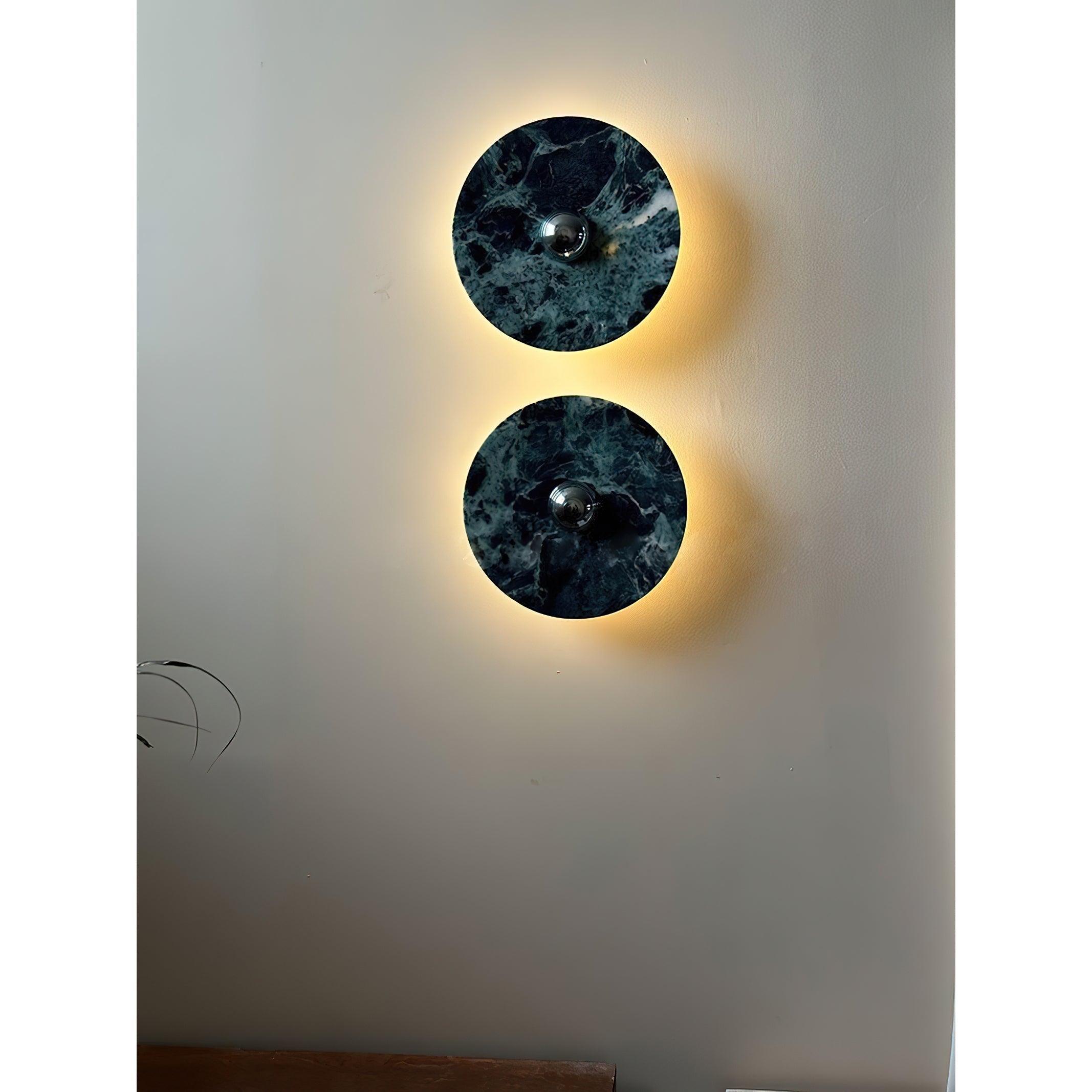 Olrine Modern Minimalist Marble Metal Wall Lamp - Lamp Copper
