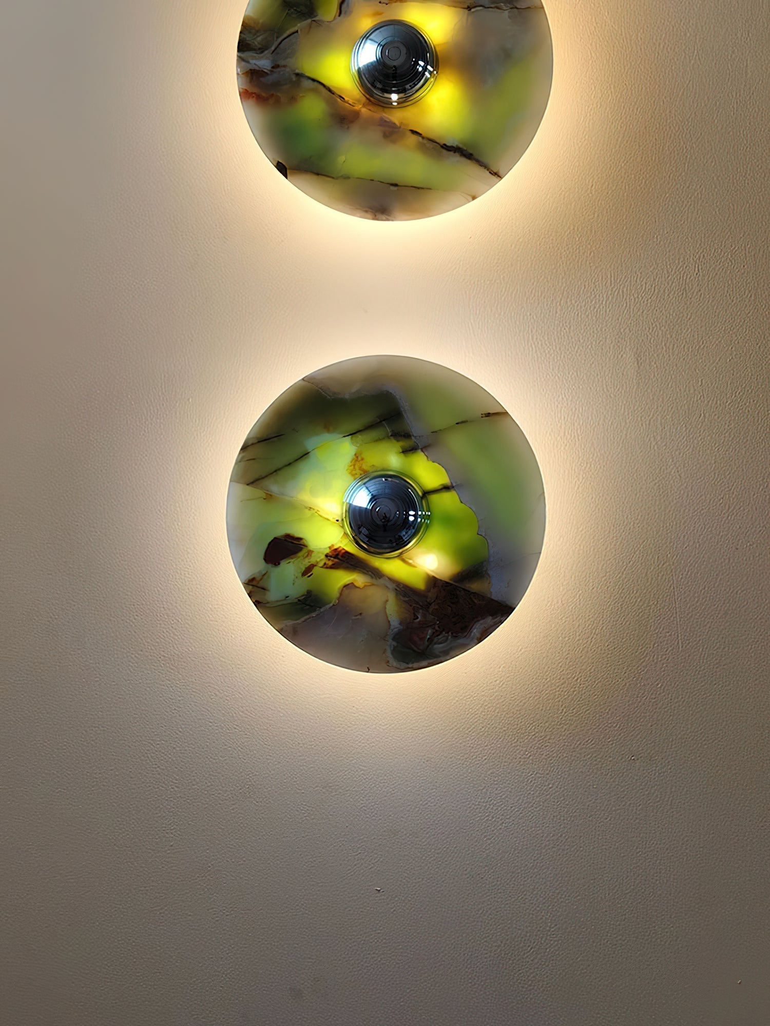 Olrine Modern Minimalist Marble Metal Wall Lamp - Lamp Copper