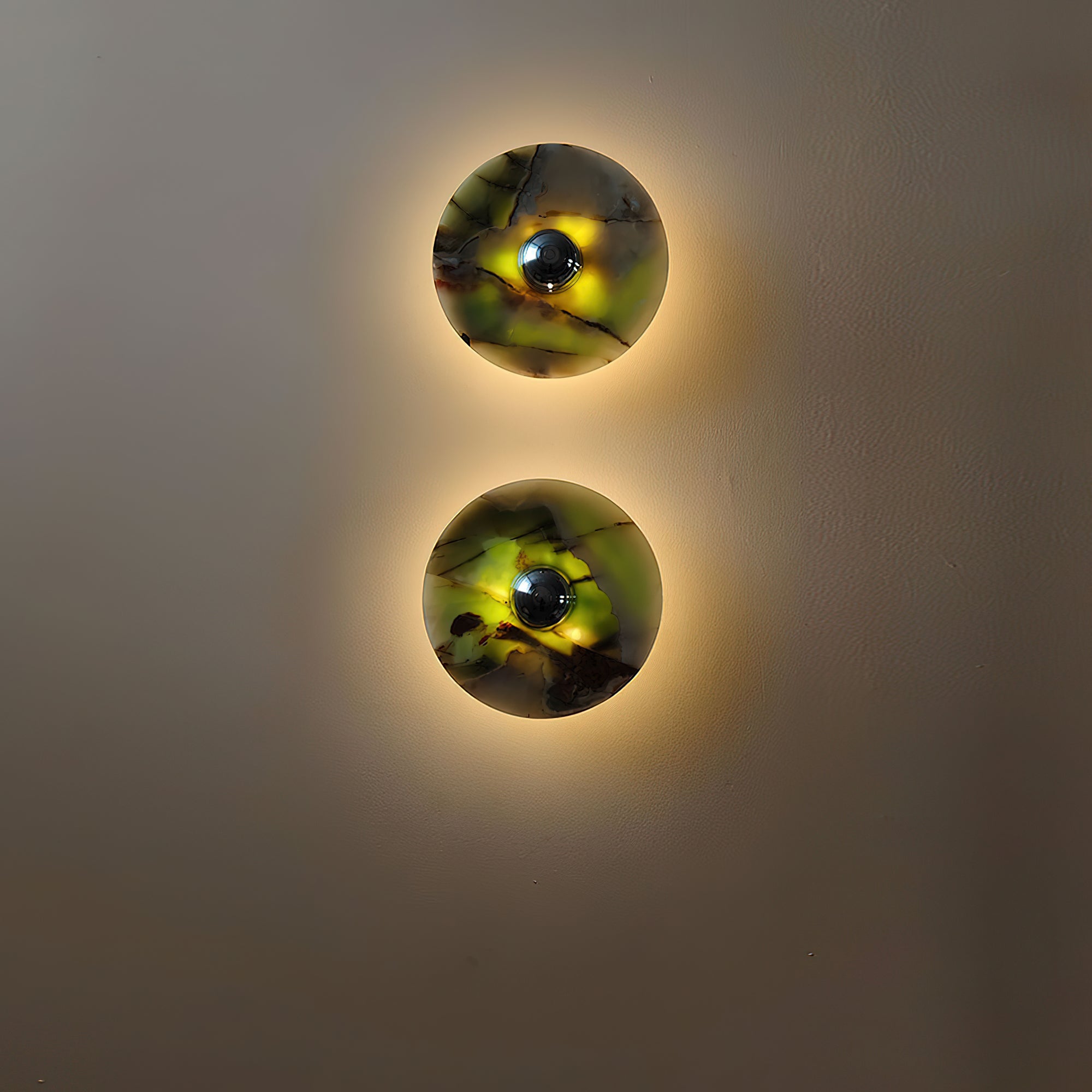 Olrine Modern Minimalist Marble Metal Wall Lamp - Lamp Copper