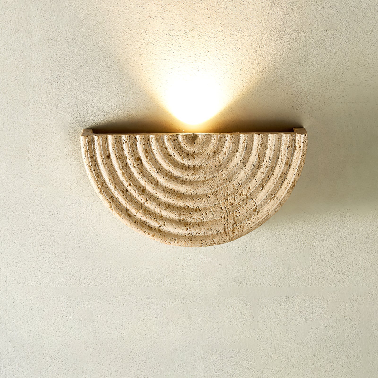 Faro Travertine Half-Moon Wall Lamp - Letslighting