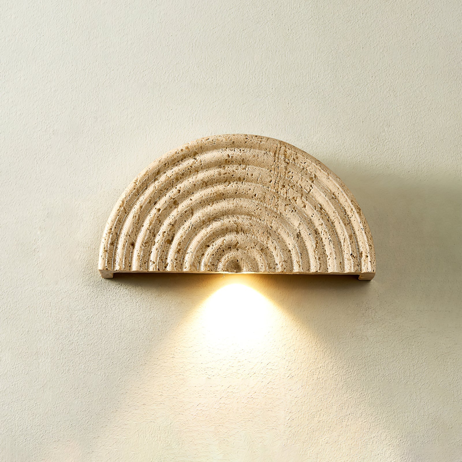 Faro Travertine Half-Moon Wall Lamp - Letslighting