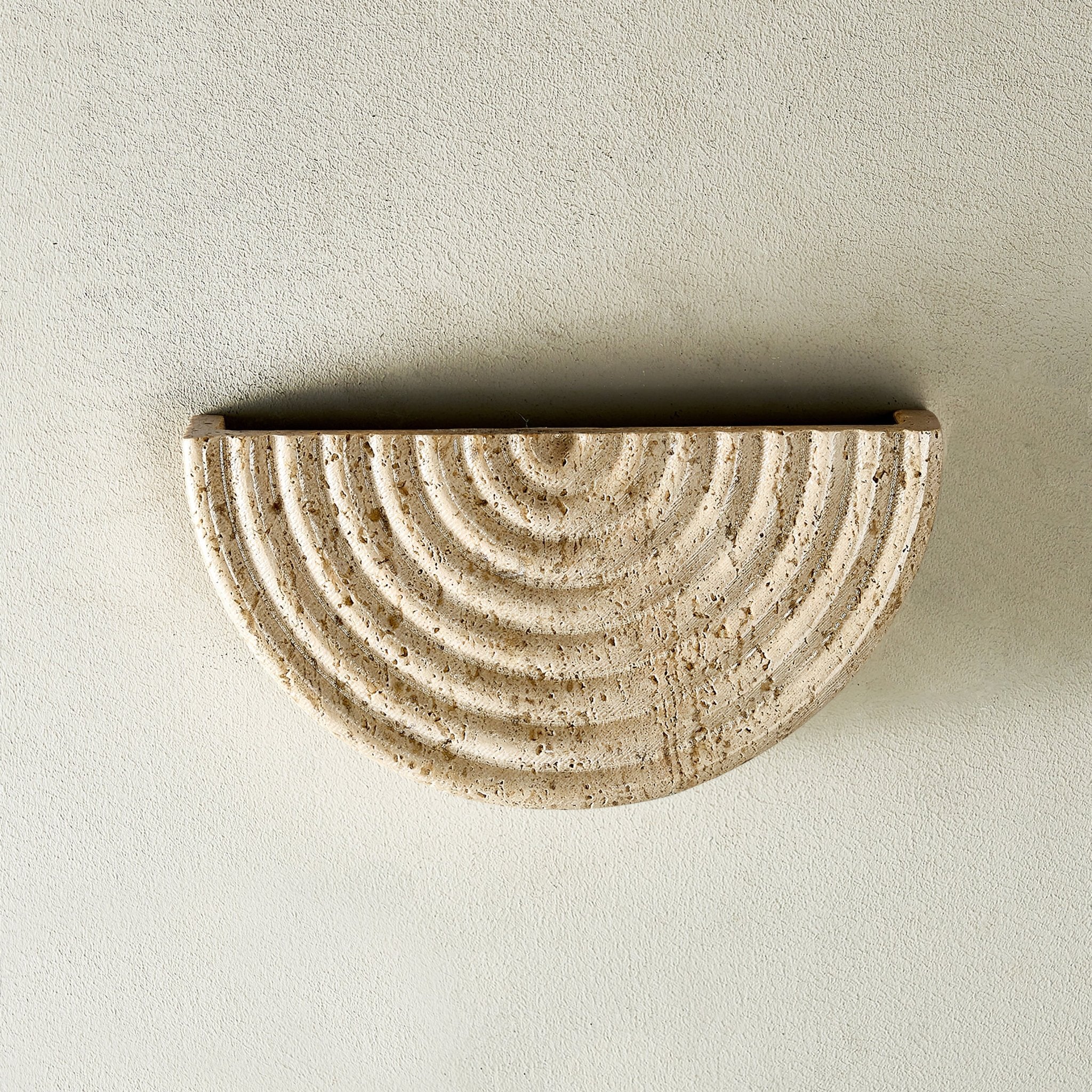 Faro Travertine Half-Moon Wall Lamp - Letslighting