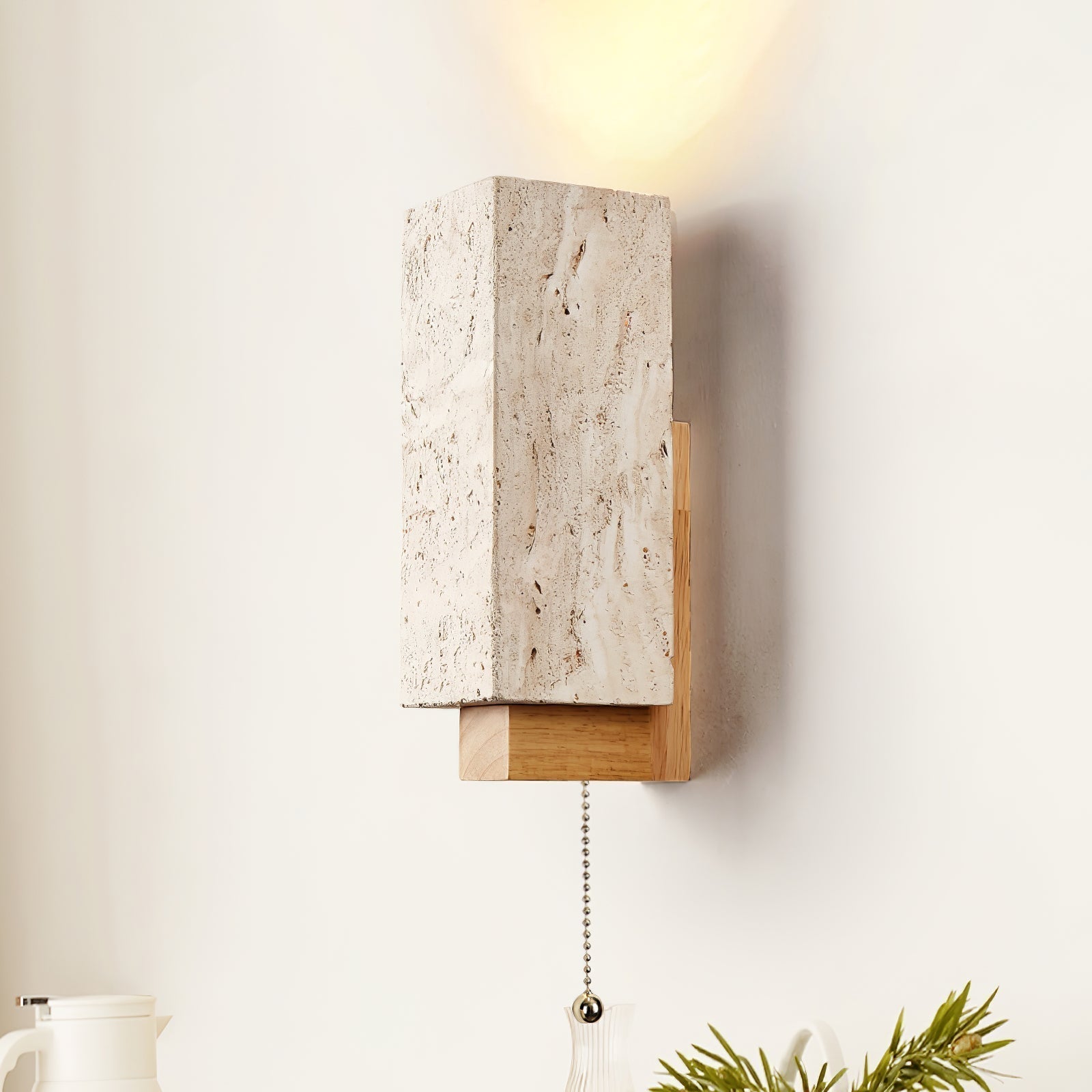 Elsoran Travertine Block Wall Light - Letslighting