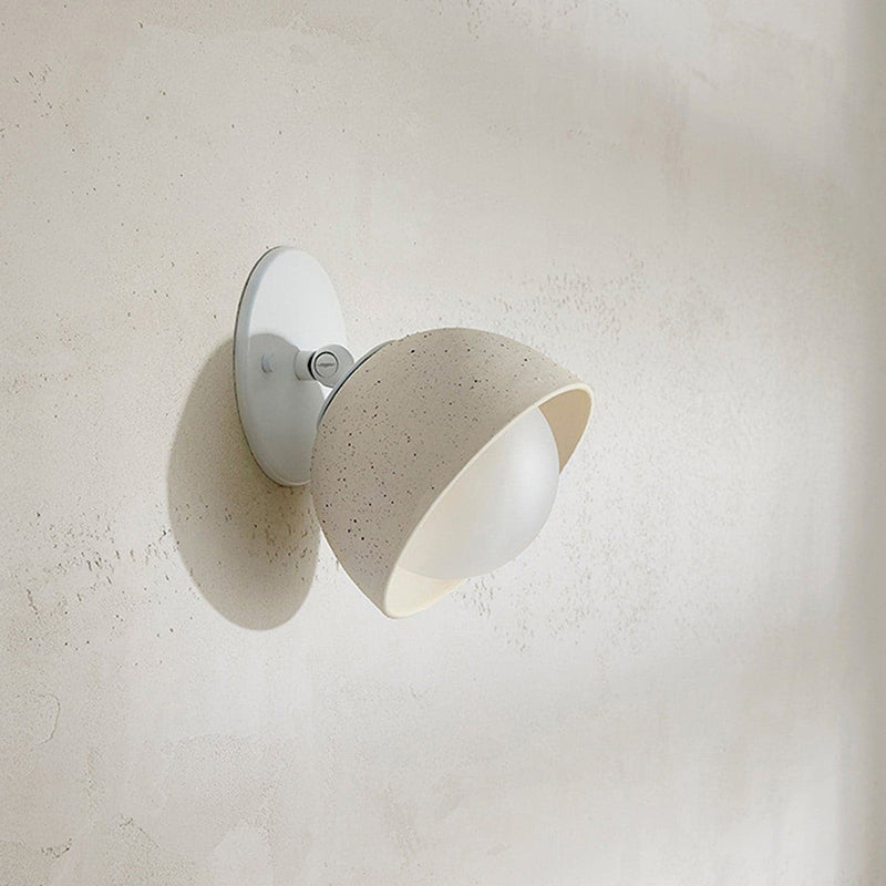 Ellorus Modern Minimalist Surface Glass Travertine Wall Lamp - Lamp Copper