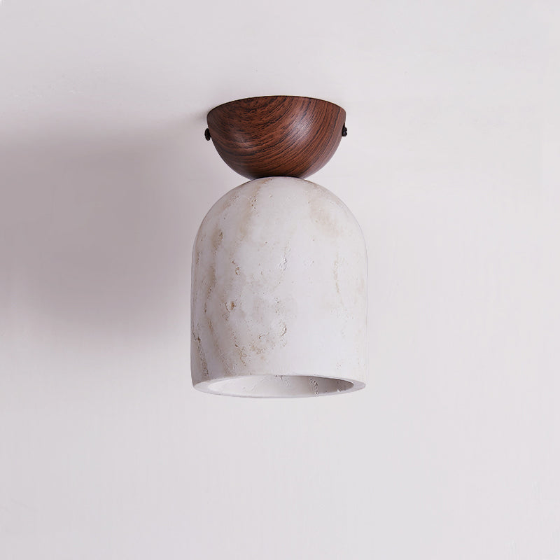 Vezorus Modern Minimalist Cone Travertine Ceiling Lamp - Lamp Copper