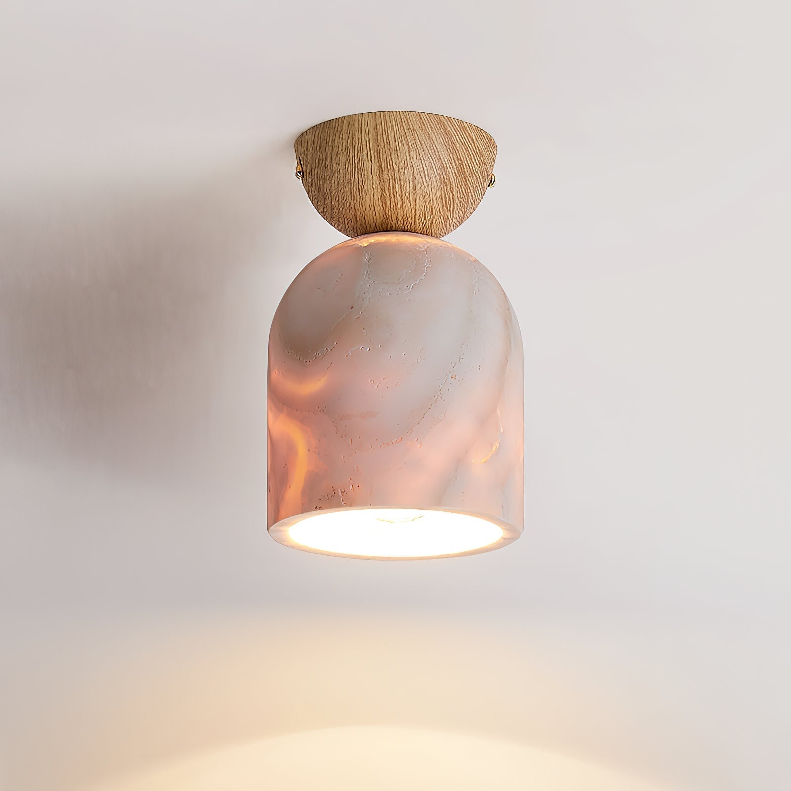 Vezorus Modern Minimalist Cone Travertine Ceiling Lamp - Lamp Copper