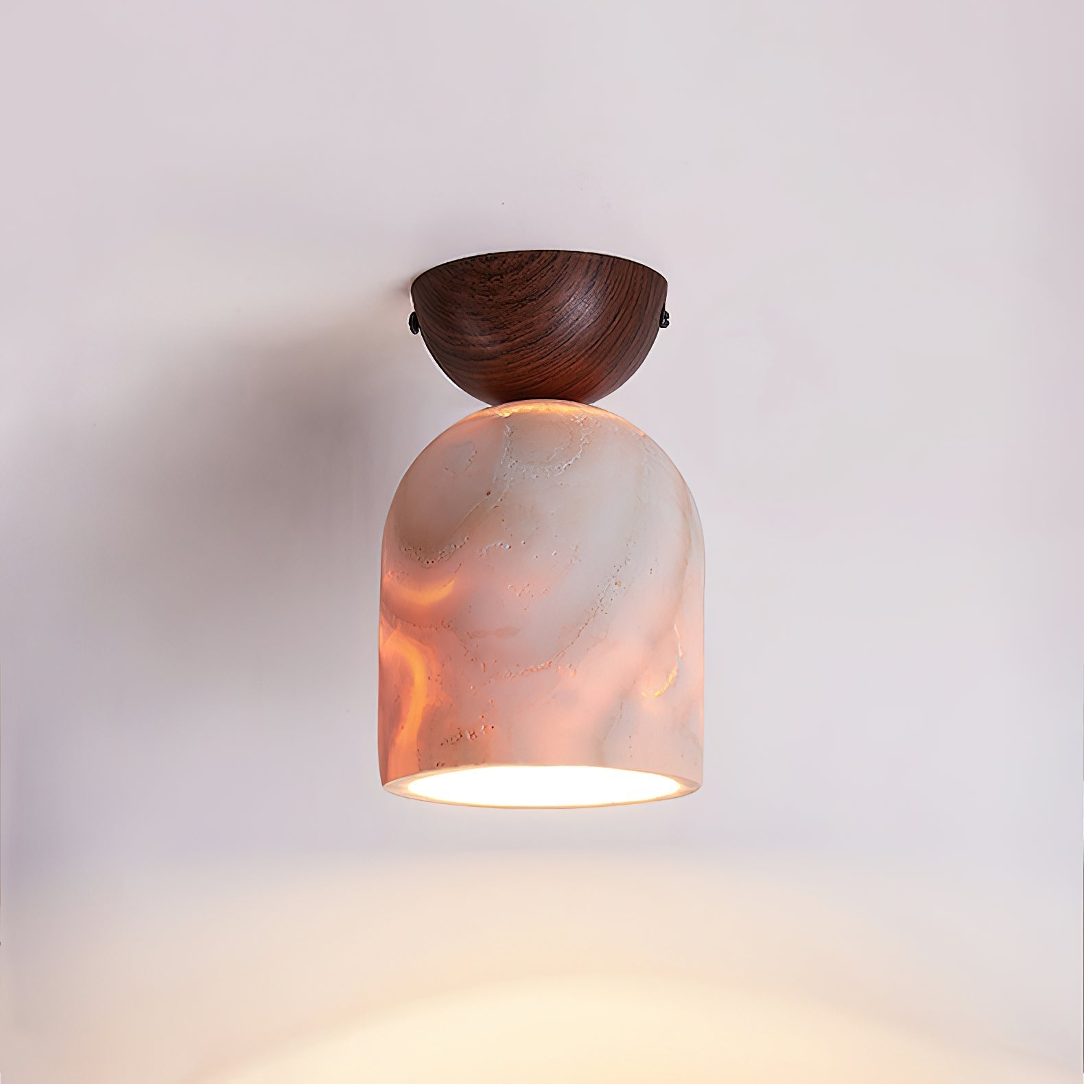 Vezorus Modern Minimalist Cone Travertine Ceiling Lamp - Lamp Copper