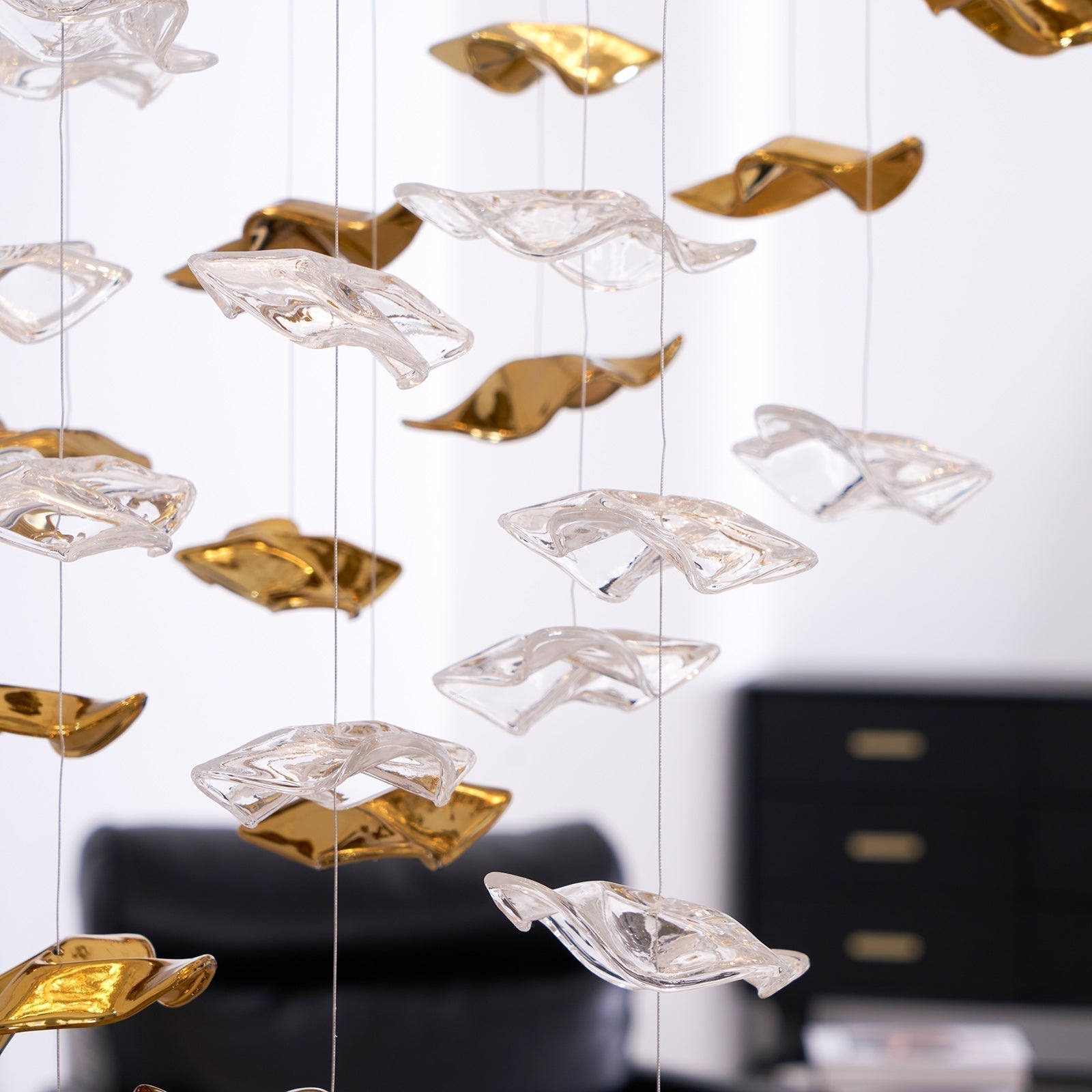 Nephele Crystal Leaf Chandelier - Letslighting