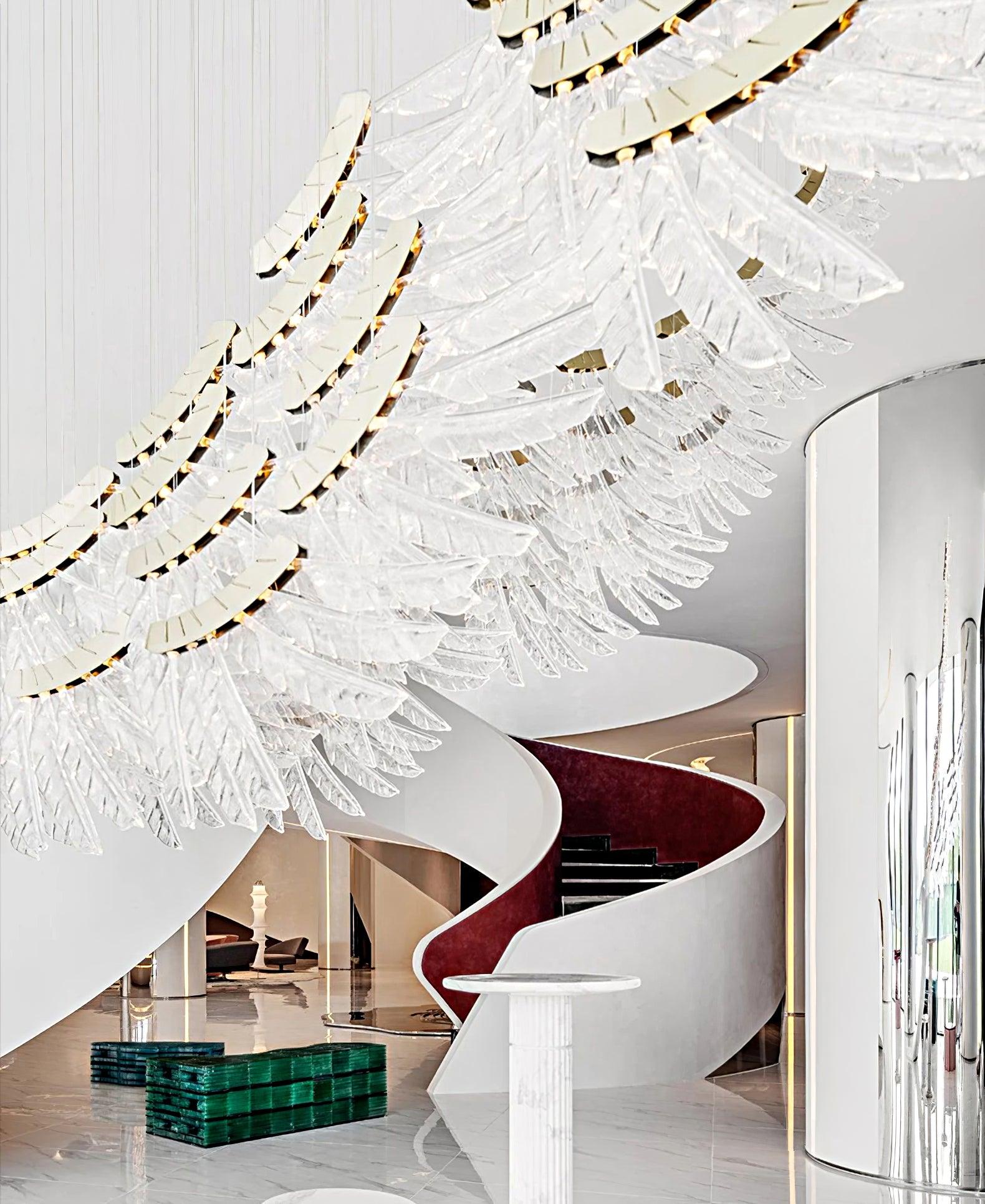 Tiered Postmodern Luxury Palmette Metal Chandelier - Letslighting