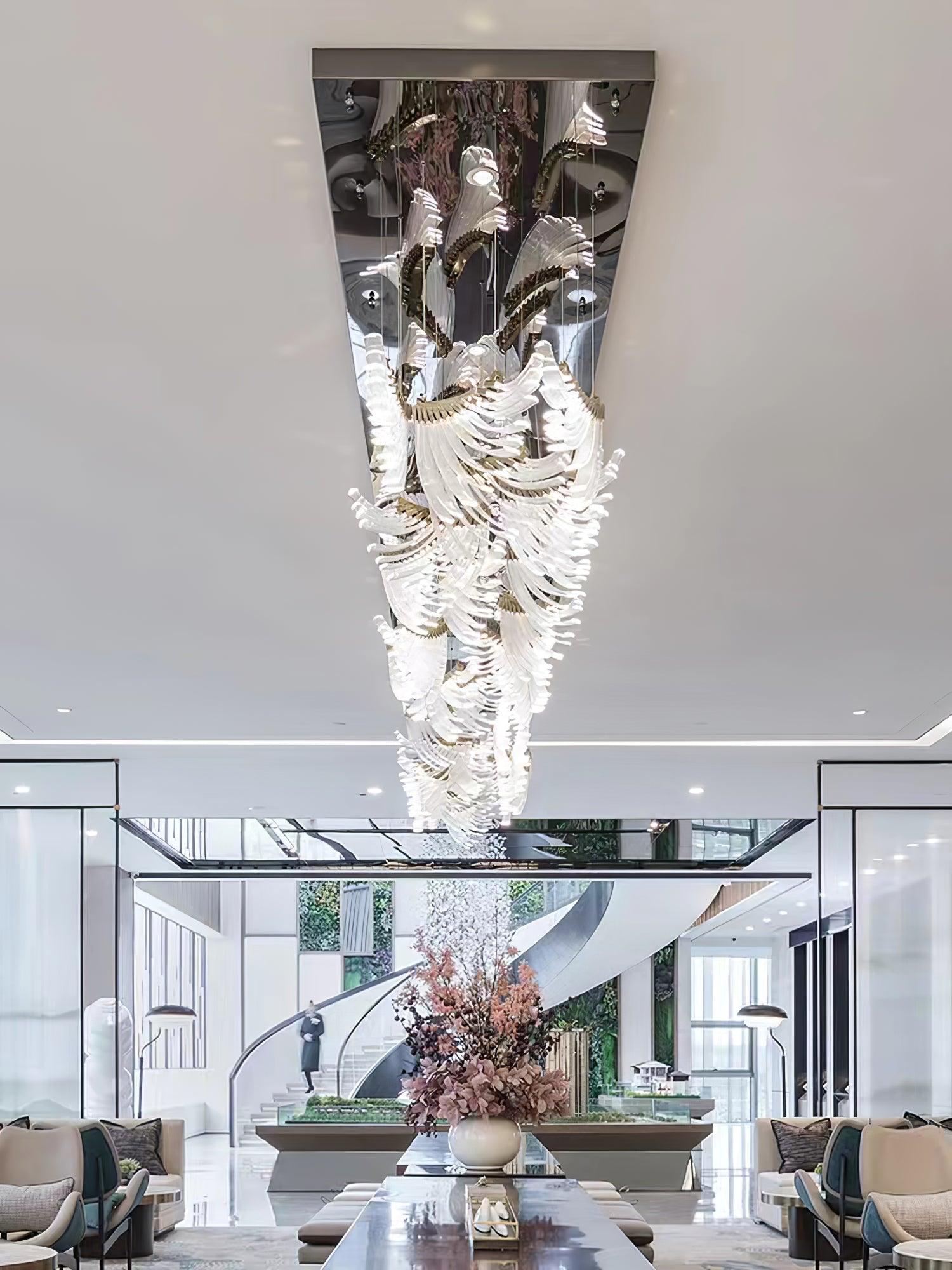 Tiered Postmodern Luxury Palmette Metal Chandelier - Letslighting