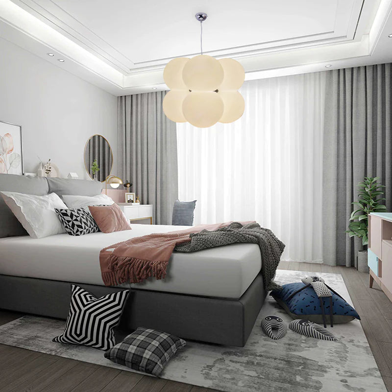 Valentina Minimalista Esfera Lámpara colgante Blanco Metal/Acrílico Dormitorio