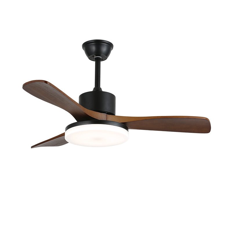 Ventilador de Techo Darian Minimalista de Madera con Luz, luz LED integrada encendida