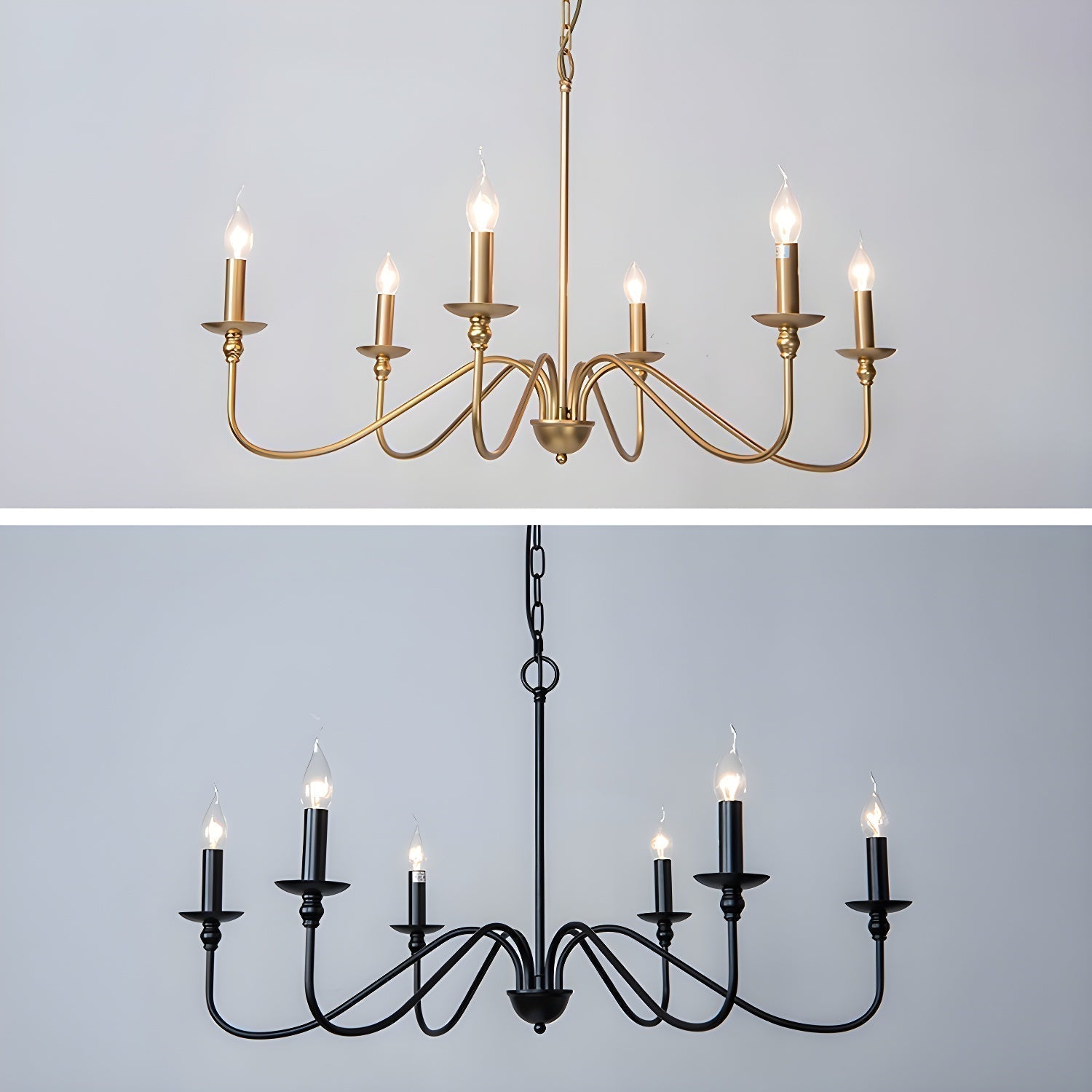 Timeless Gold Candle Chandelier - Letslighting