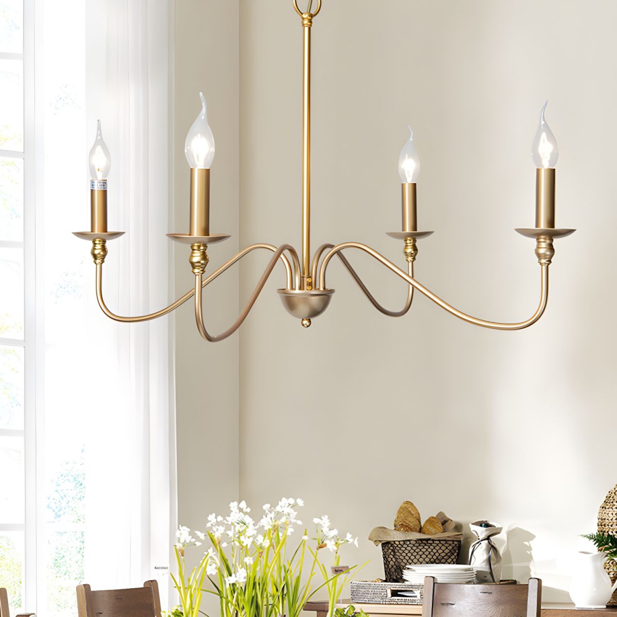 Timeless Gold Candle Chandelier - Letslighting