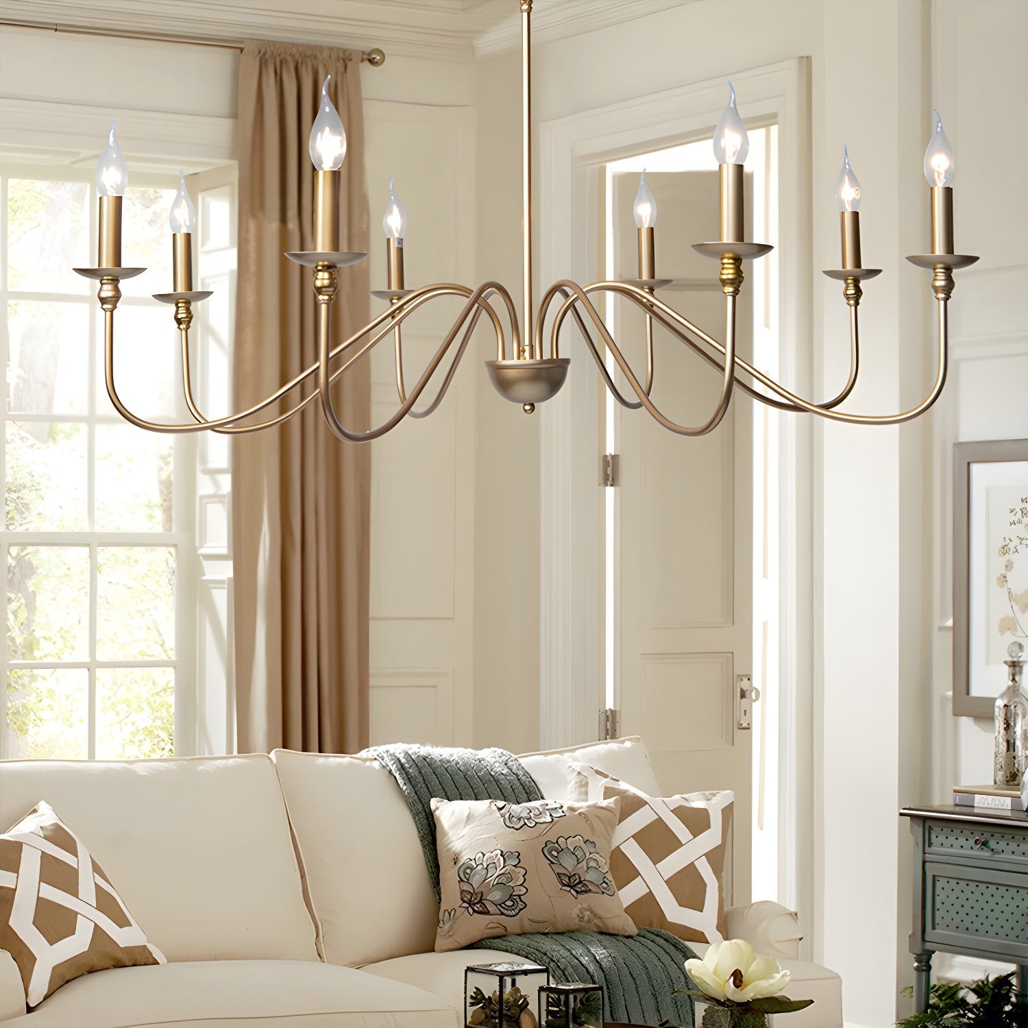 Timeless Gold Candle Chandelier - Letslighting