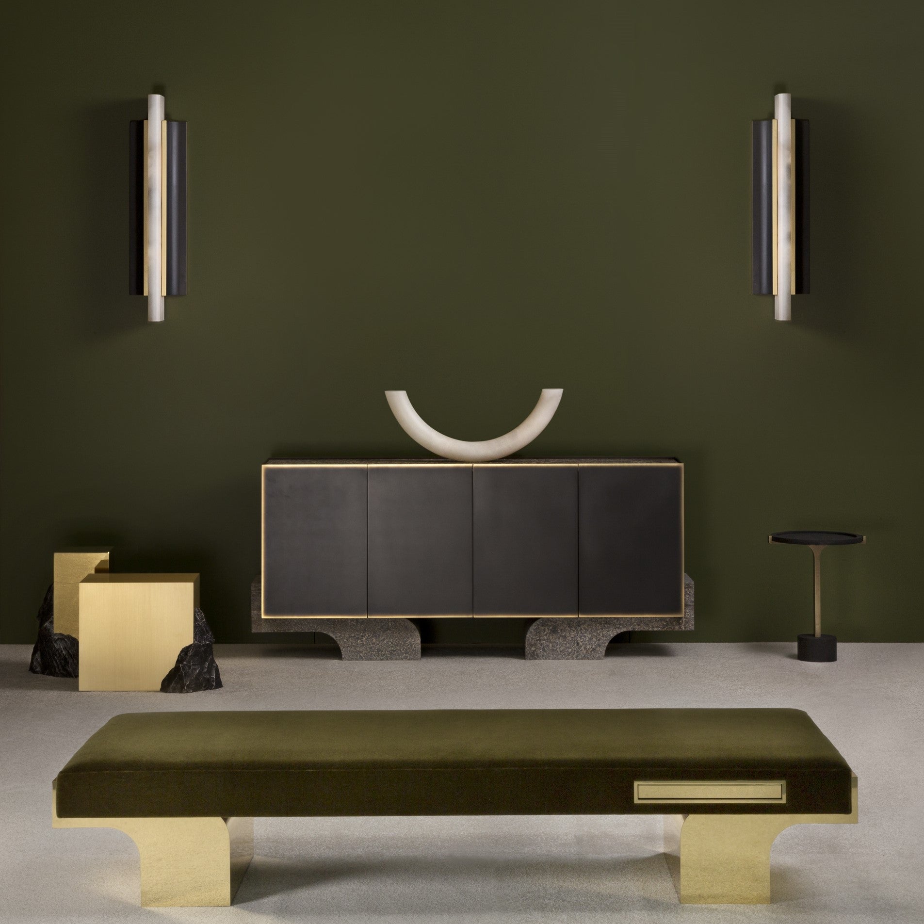 Elsilisra Modern Minimalist Alabaster Wall Lamp - Lamp Copper