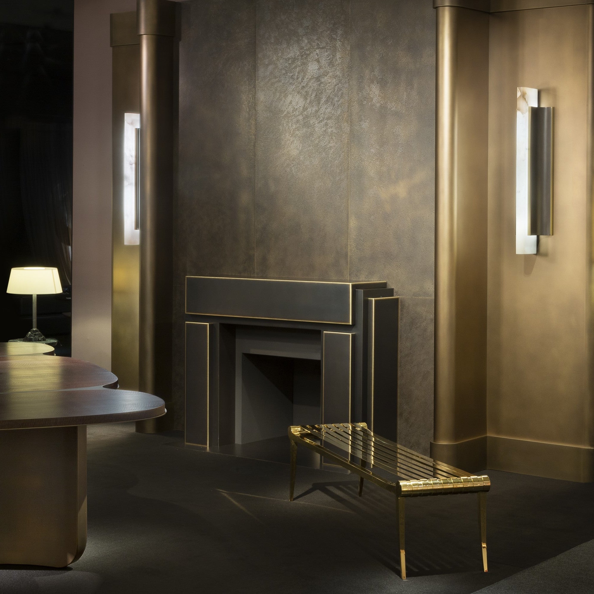 Elsilisra Modern Minimalist Alabaster Wall Lamp - Lamp Copper