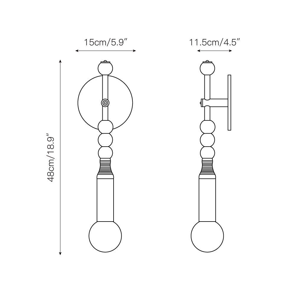 Icarira Modern Minimalist Marble Wall Lamp - Lamp Copper