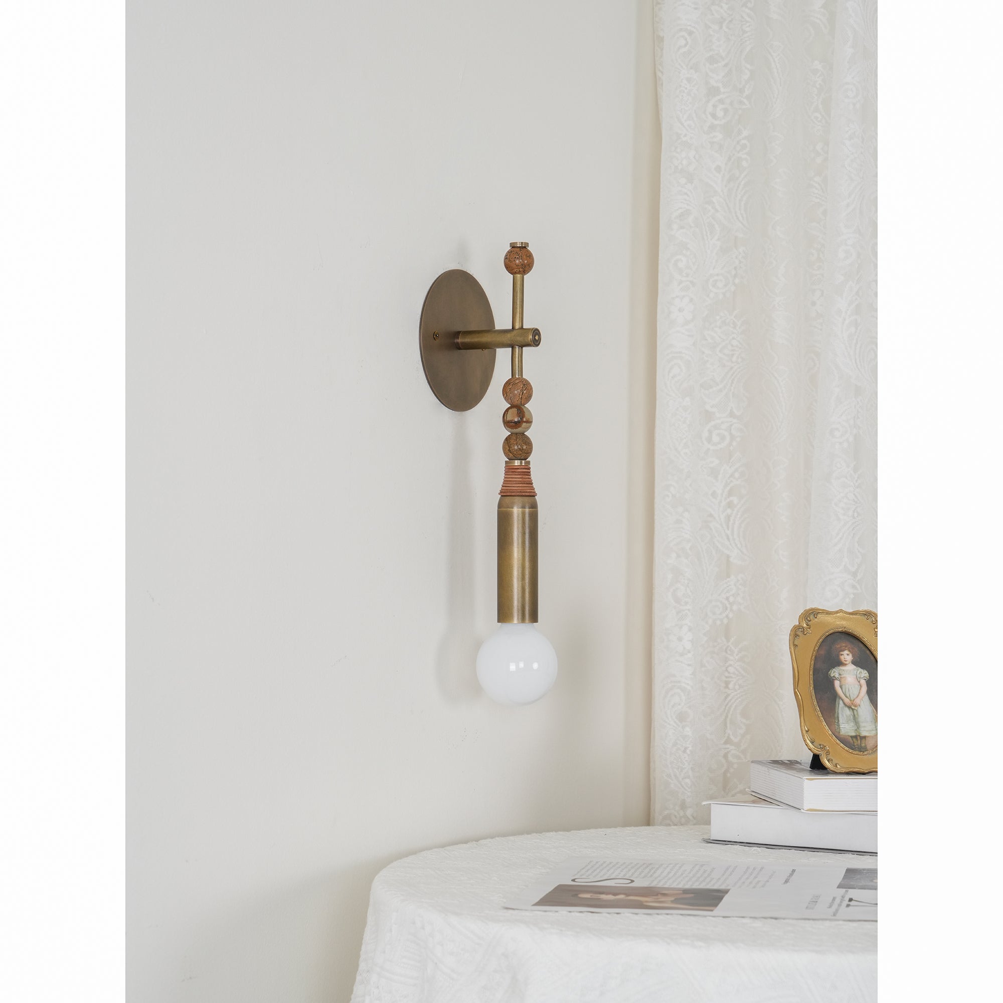 Icarira Modern Minimalist Marble Wall Lamp - Lamp Copper
