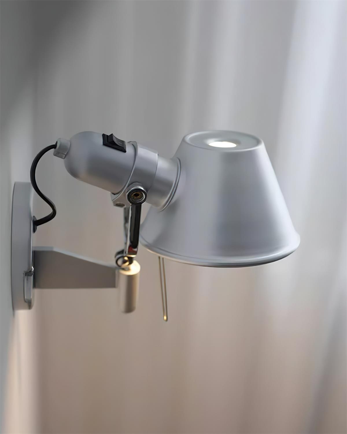 Wall Lamp Metal Body Conical Shade Adjustable Modern Minimalist - Letslighting