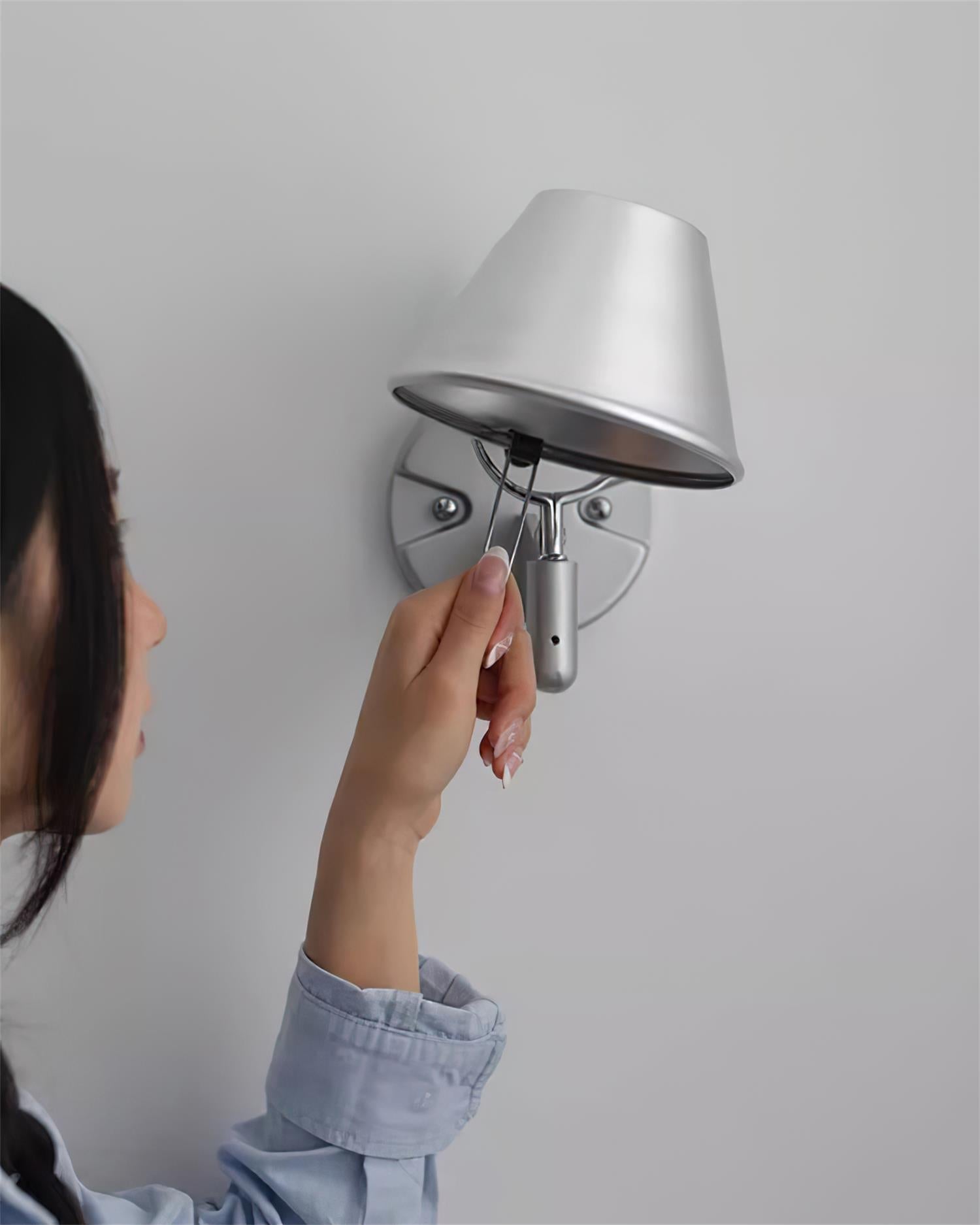 Wall Lamp Metal Body Conical Shade Adjustable Modern Minimalist - Letslighting