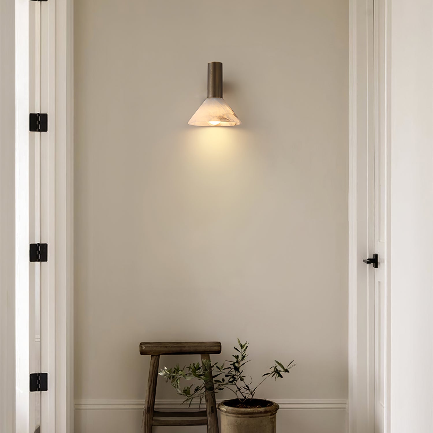 Eurnoria Cone Alabaster Wall Light - Letslighting