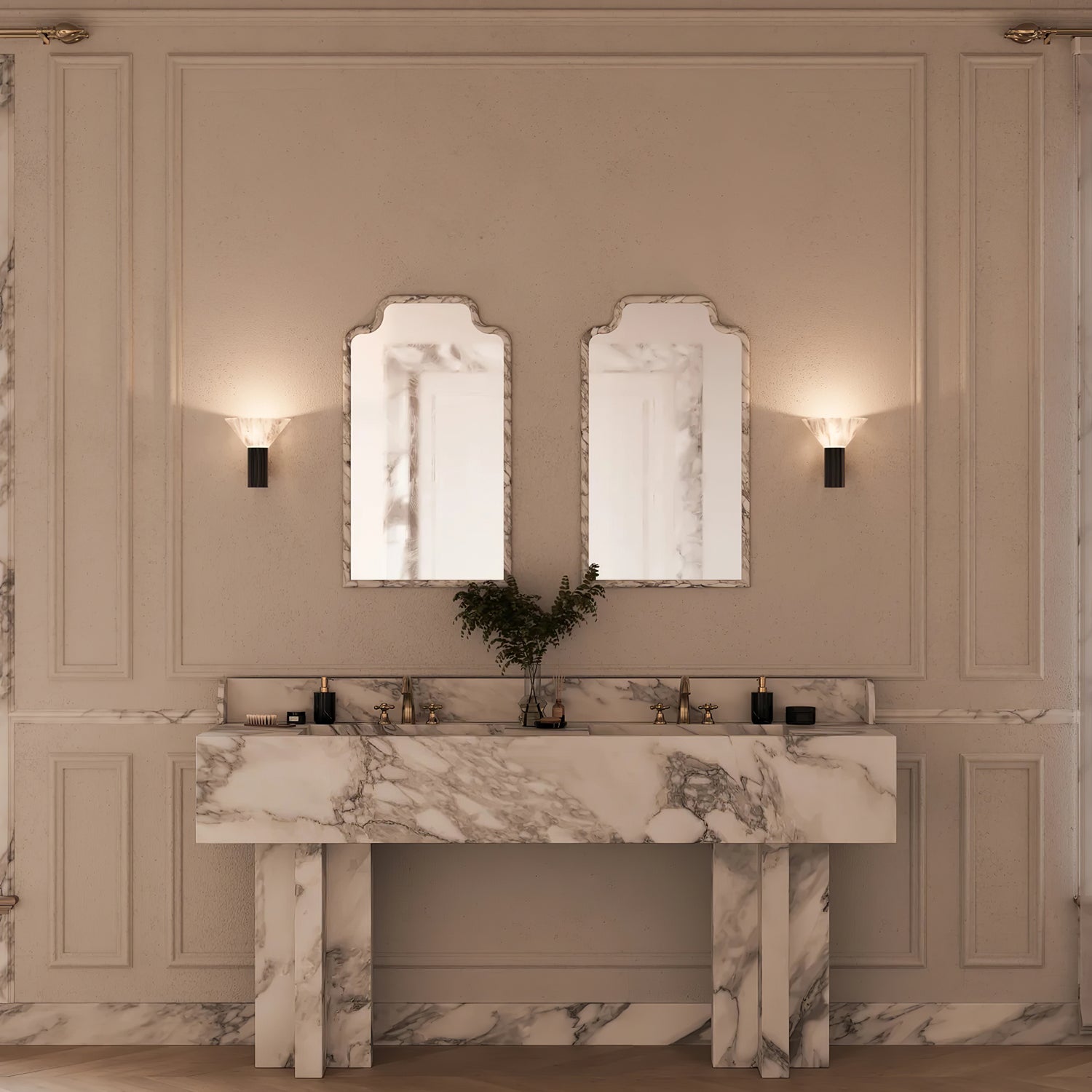 Eurnoria Cone Alabaster Wall Light - Letslighting